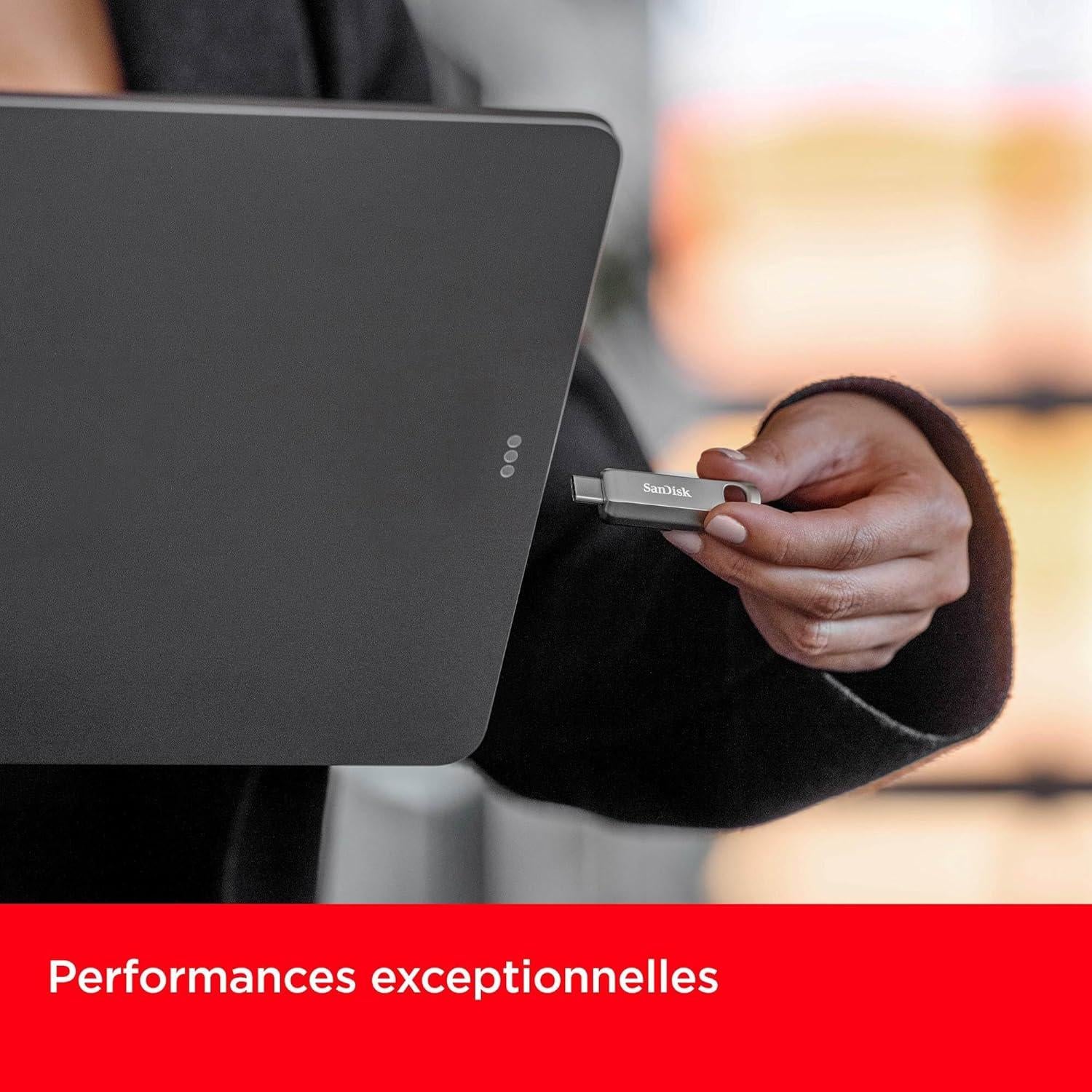 SanDisk Ultra Luxe 64GB USB Tipo-C - 300MB/s, Metal Premium