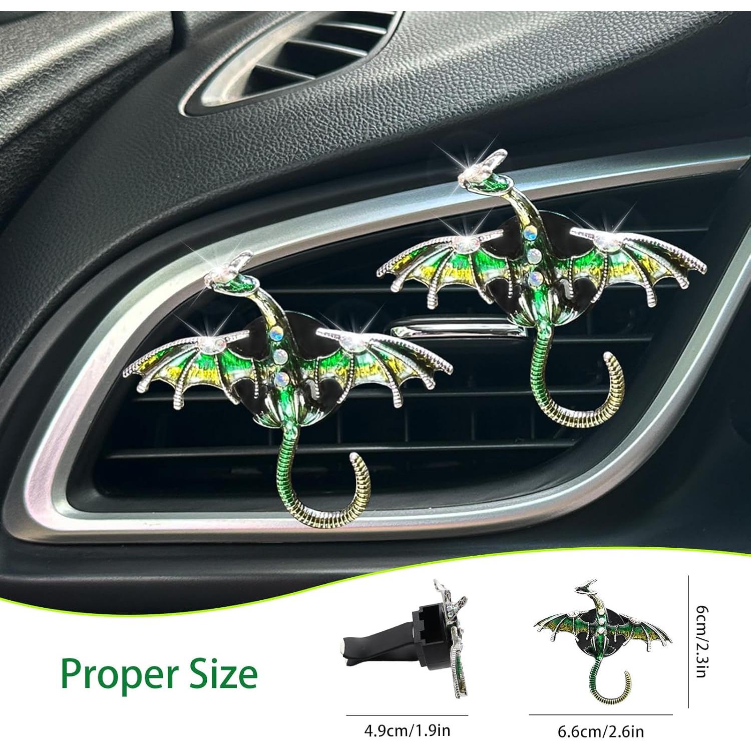 Clip de Ventilación Dragón Verde Brillante ORIESSE 2pcs