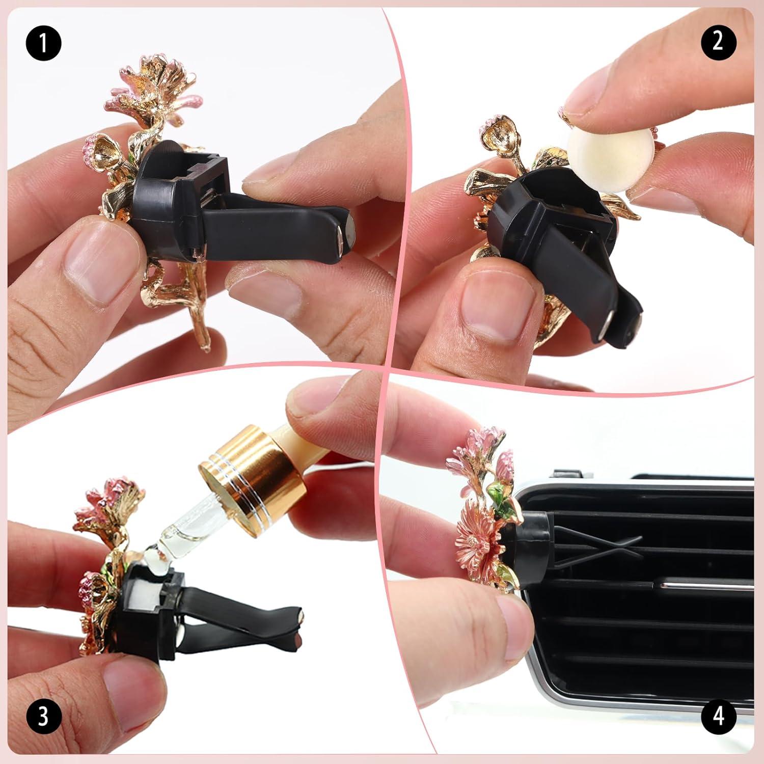 Clip de Ventilación Dragón Verde Brillante ORIESSE 2pcs