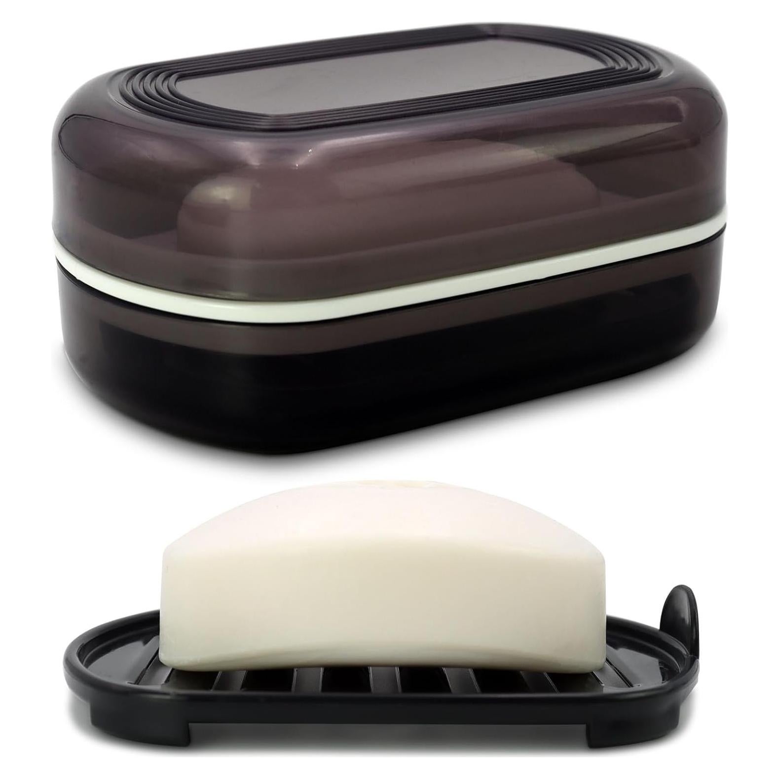 Contenedor de Jabón de Viaje HAYSNA Estilo Negro-1 11.9x7.9cm