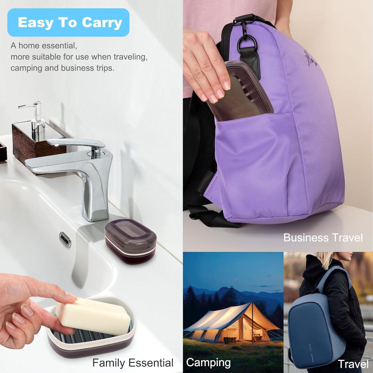 Contenedor de Jabón de Viaje HAYSNA Estilo Negro-1 11.9x7.9cm