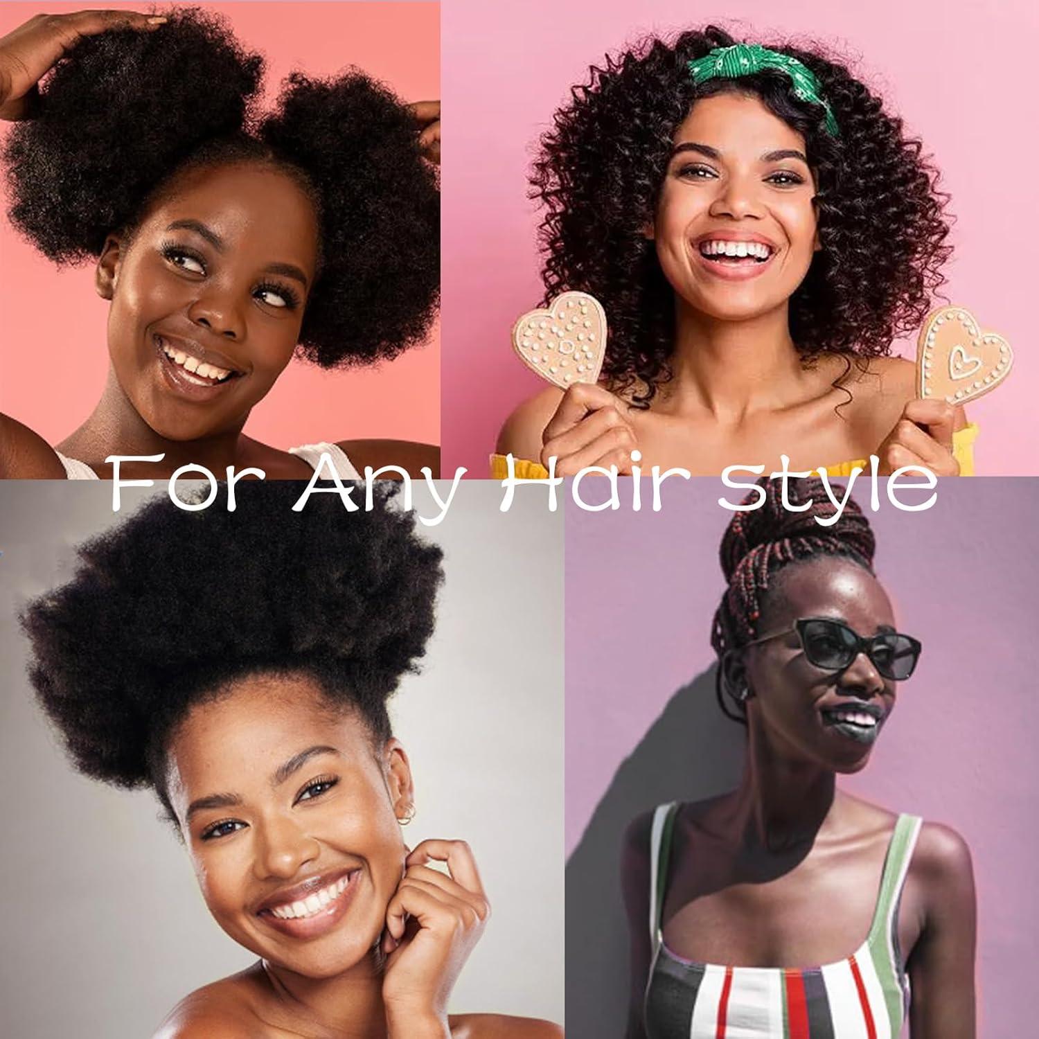 4 Lazos de Satén Ajustables Bswox para Cabello Rizado