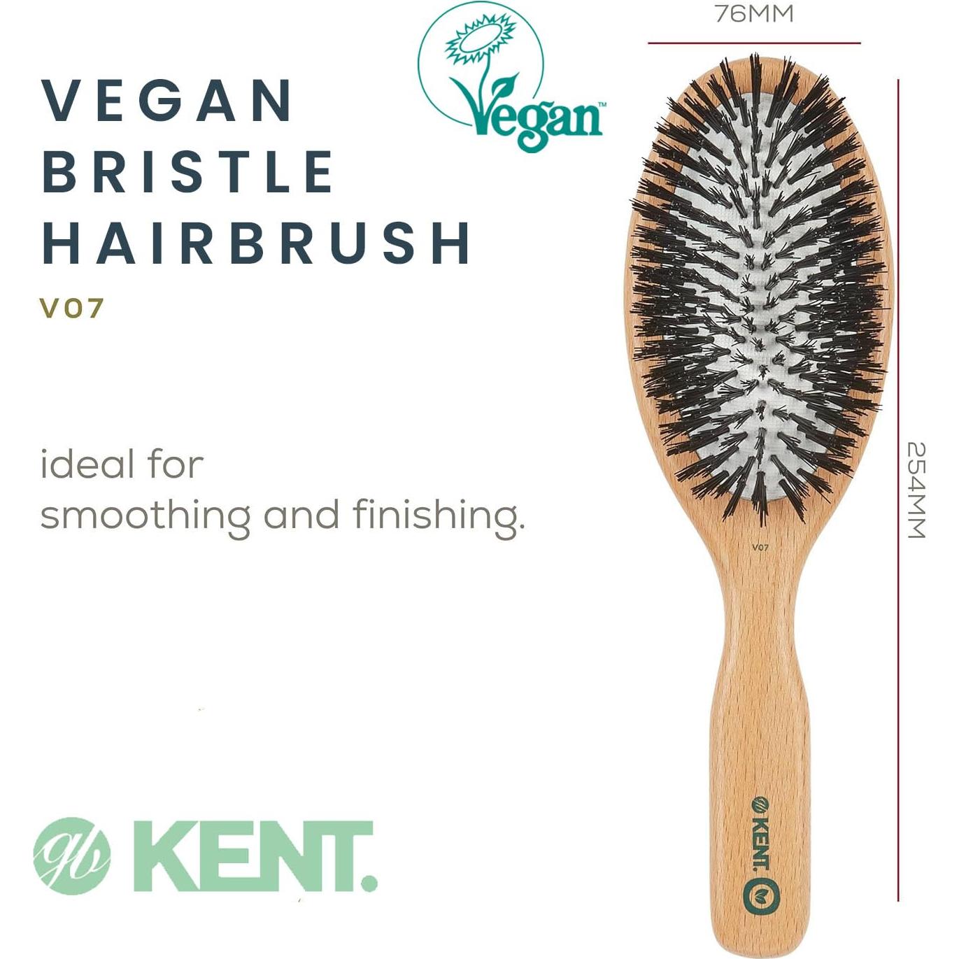 Cepillo Paddle Ecológico Kent V07 Vegano 25.4 cm para Cabello