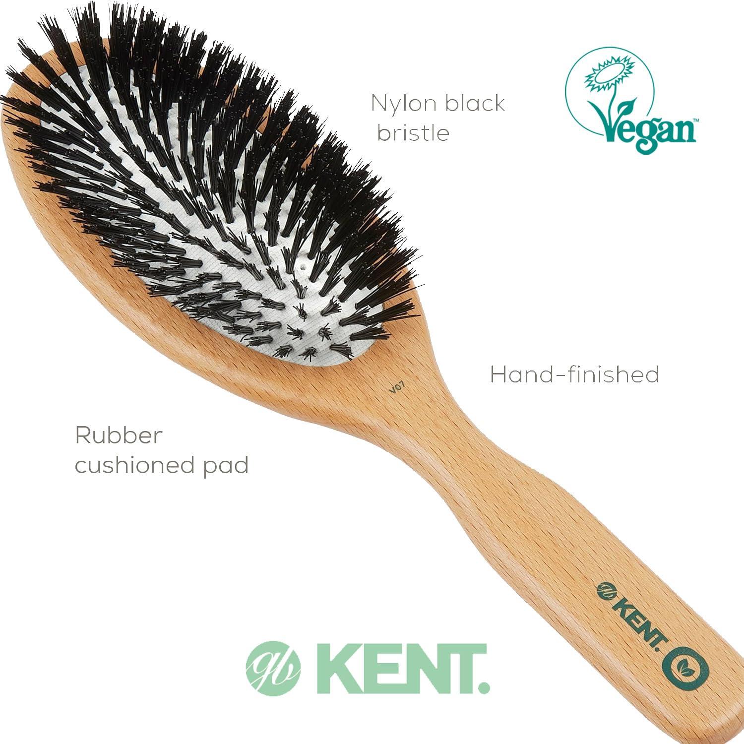 Cepillo Paddle Ecológico Kent V07 Vegano 25.4 cm para Cabello