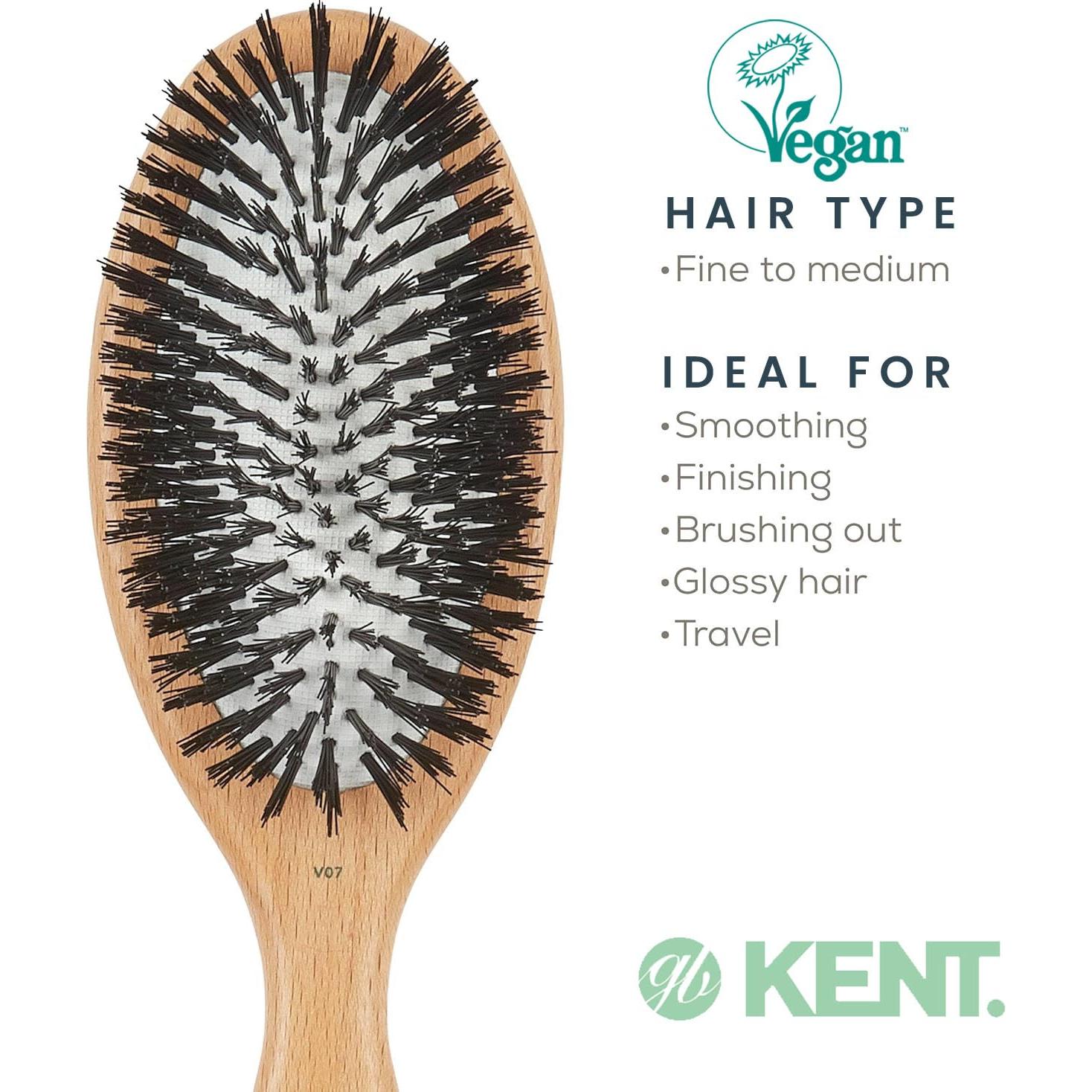Cepillo Paddle Ecológico Kent V07 Vegano 25.4 cm para Cabello