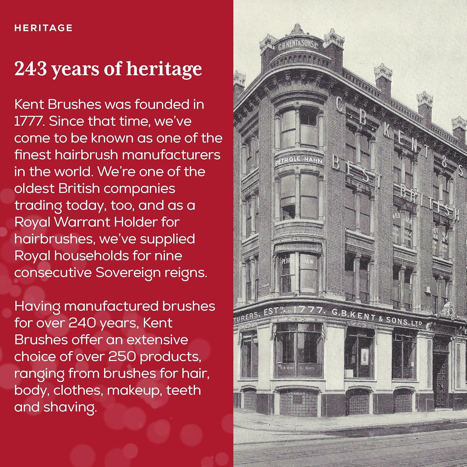 Cepillo Paddle Ecológico Kent V07 Vegano 25.4 cm para Cabello