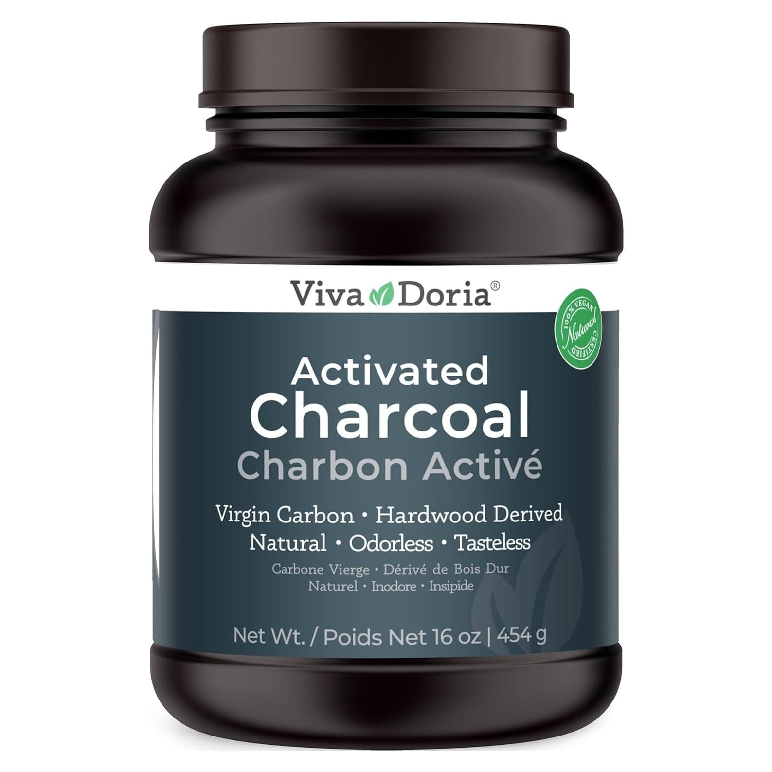 Polvo de Carbón Activado Virgen Viva Doria 0.45 kg Grado Alimenticio