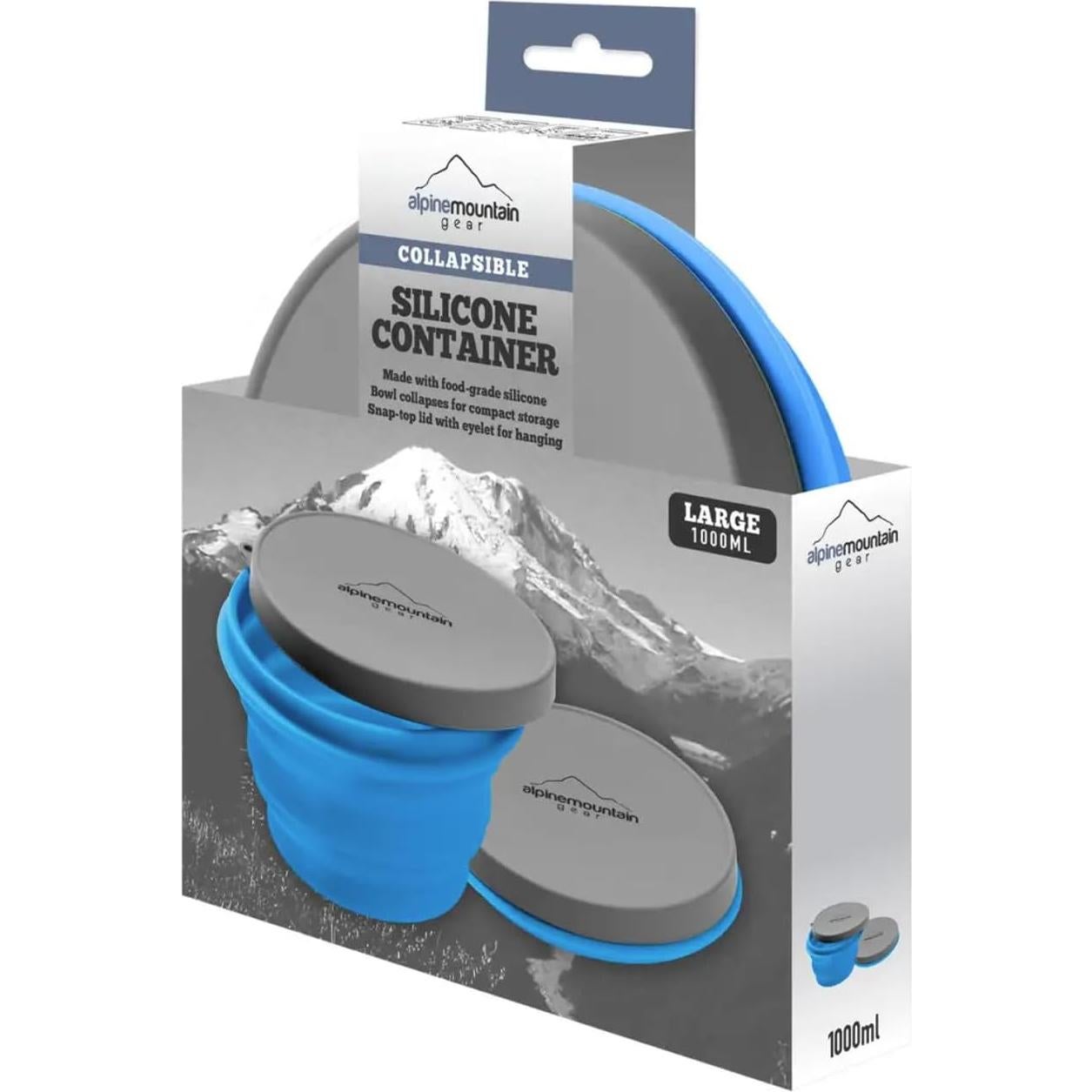 Tazón de Silicona Plegable Grande Alpine Mountain Gear Azul