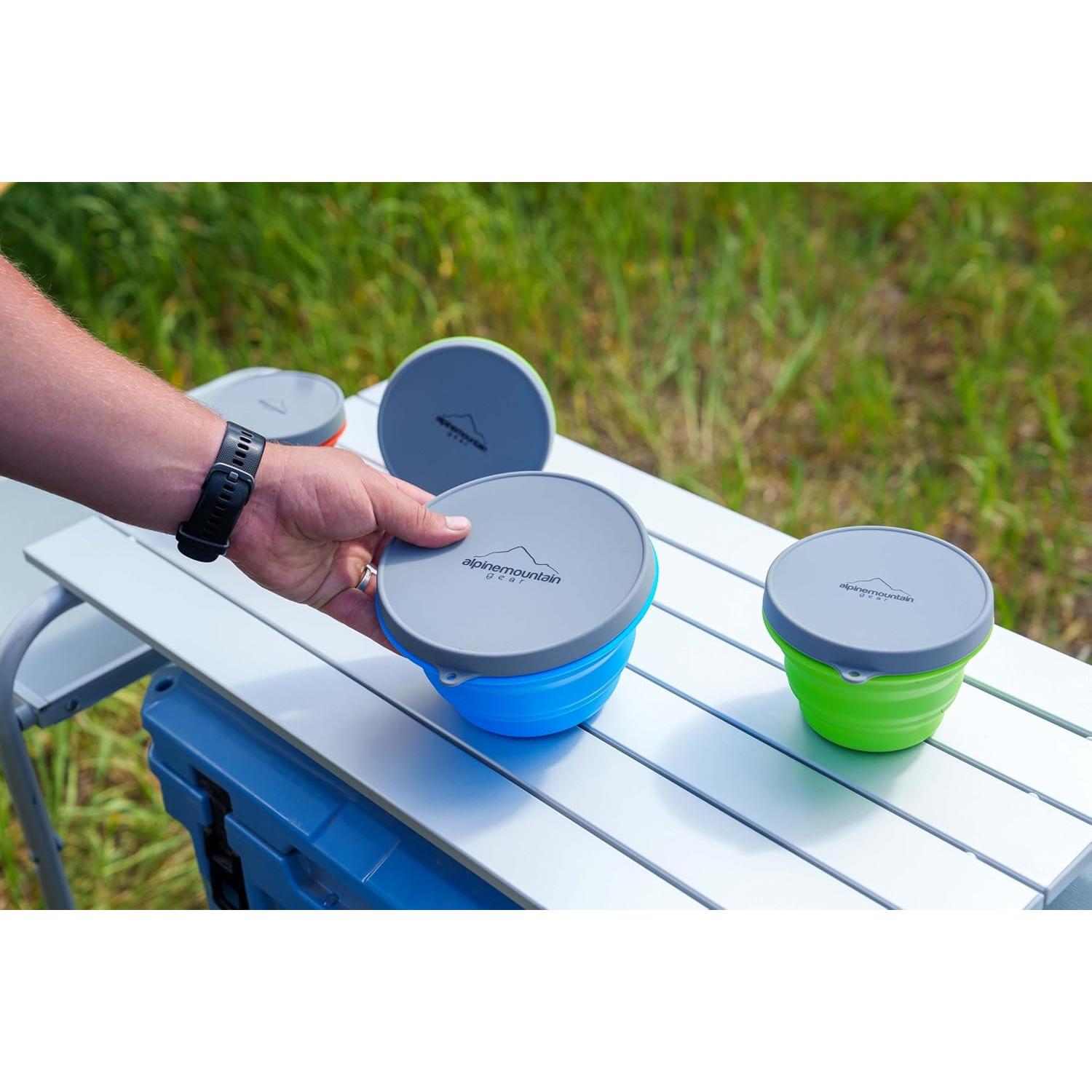 Tazón de Silicona Plegable Grande Alpine Mountain Gear Azul