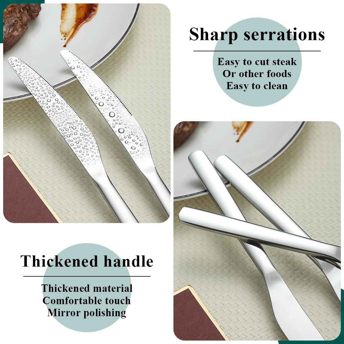 Juego de cuchillos de cena Evanda 12 piezas acero inoxidable