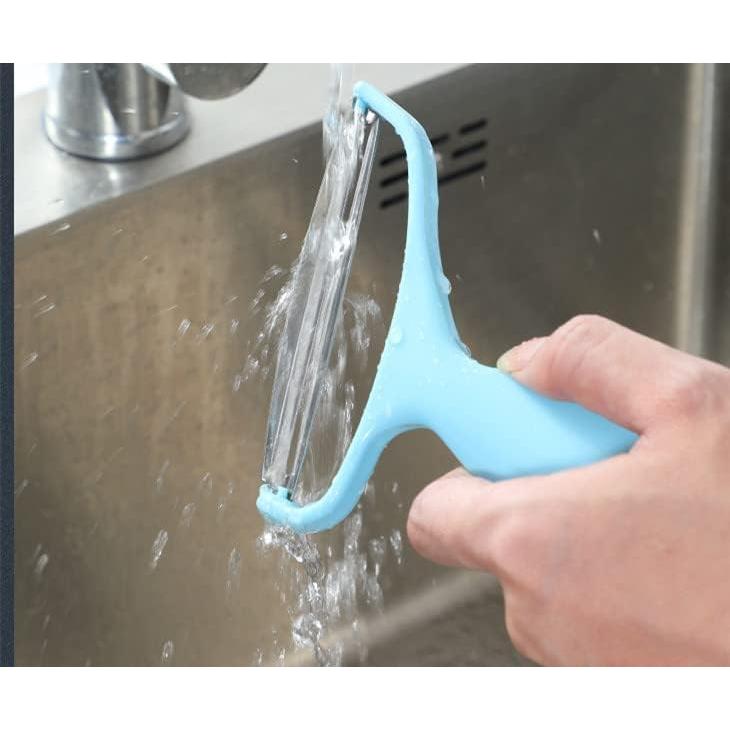 Pelador de Vegetales MauSong Azul - Acero Inoxidable Ergonómico