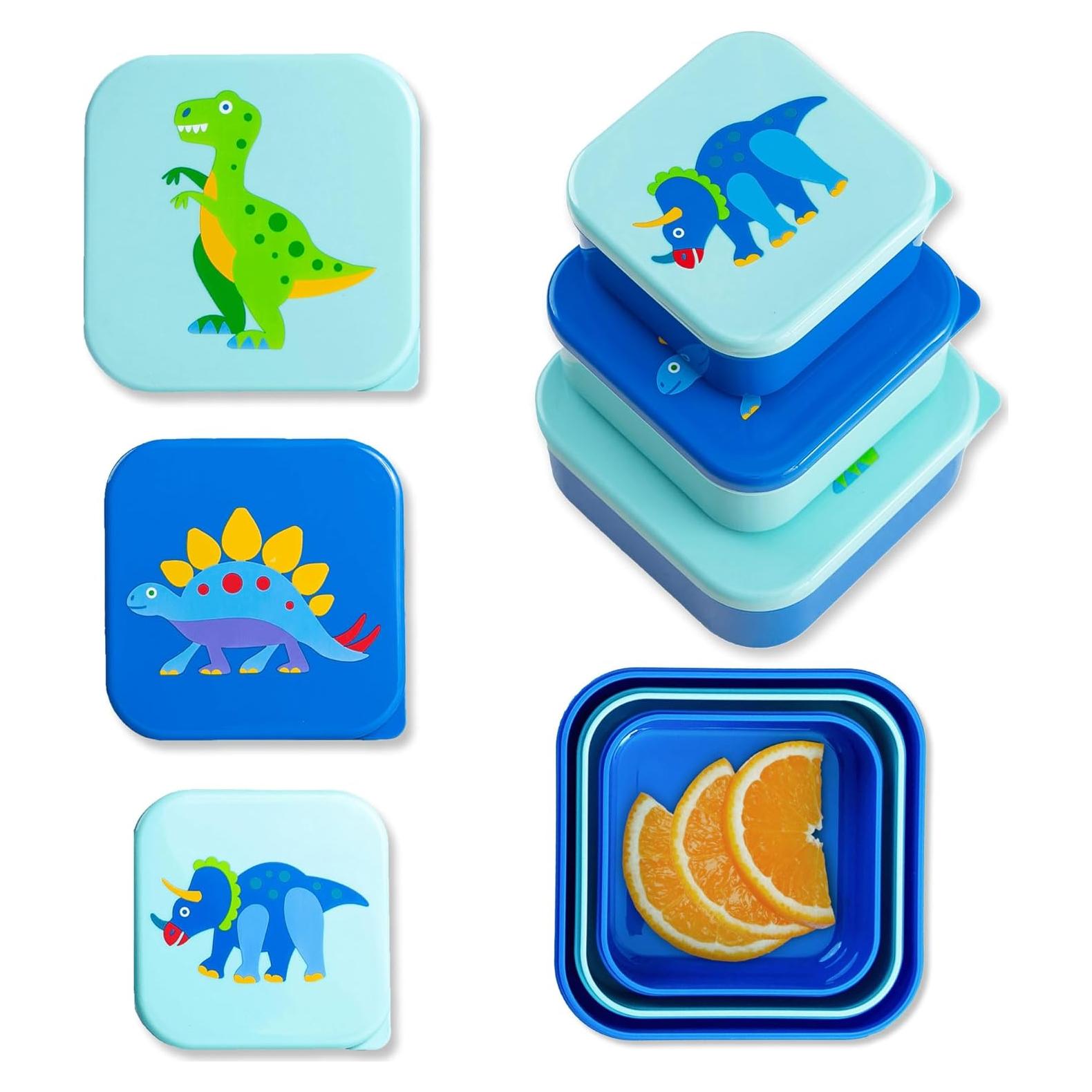 Set de 3 Contenedores de Comida Anidados Wildkin - Dinosaurios