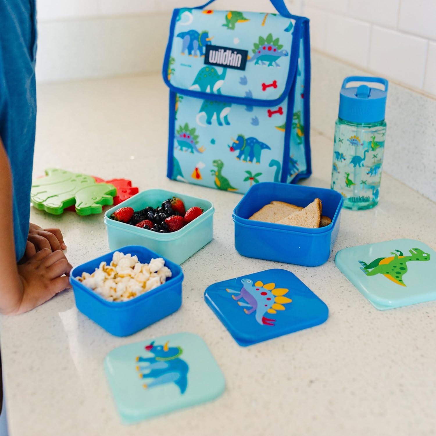 Set de 3 Contenedores de Comida Anidados Wildkin - Dinosaurios