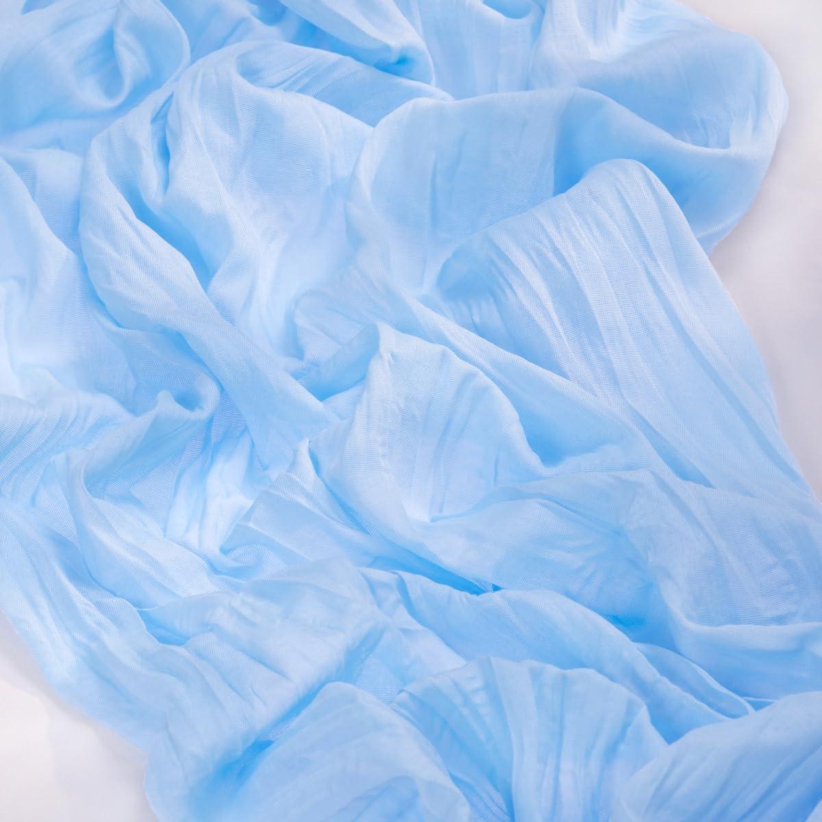 Camino de Mesa Rústico Boho MLMC 35x120 cm Azul Claro