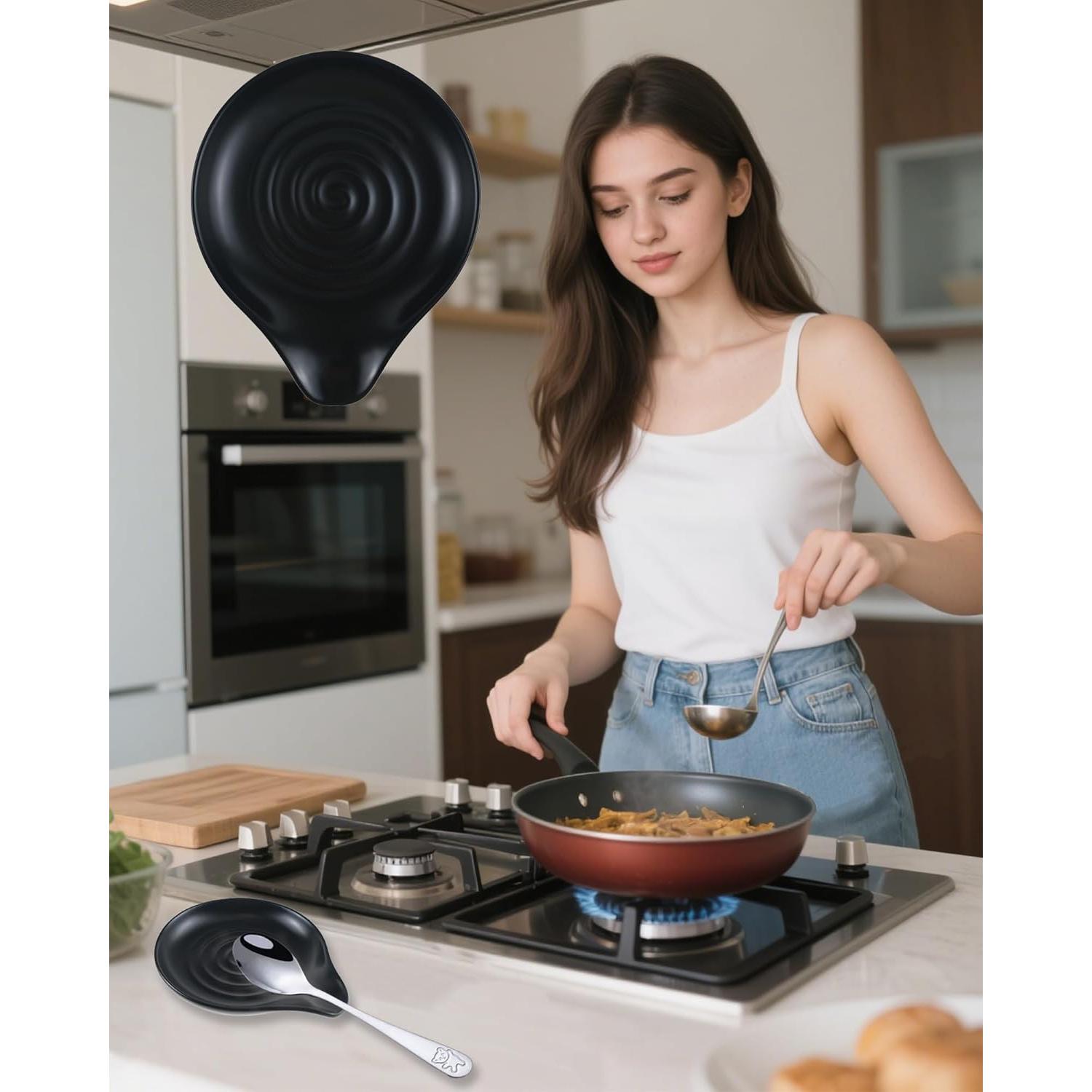 Soporte para Cucharas de Cerámica YINPIXUS 15.8 cm Negro