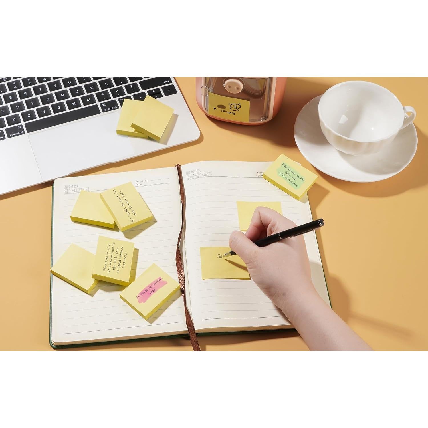 Notas Adhesivas Mini TKTB Amarillo 3.81x5.08 cm 36 Hojas