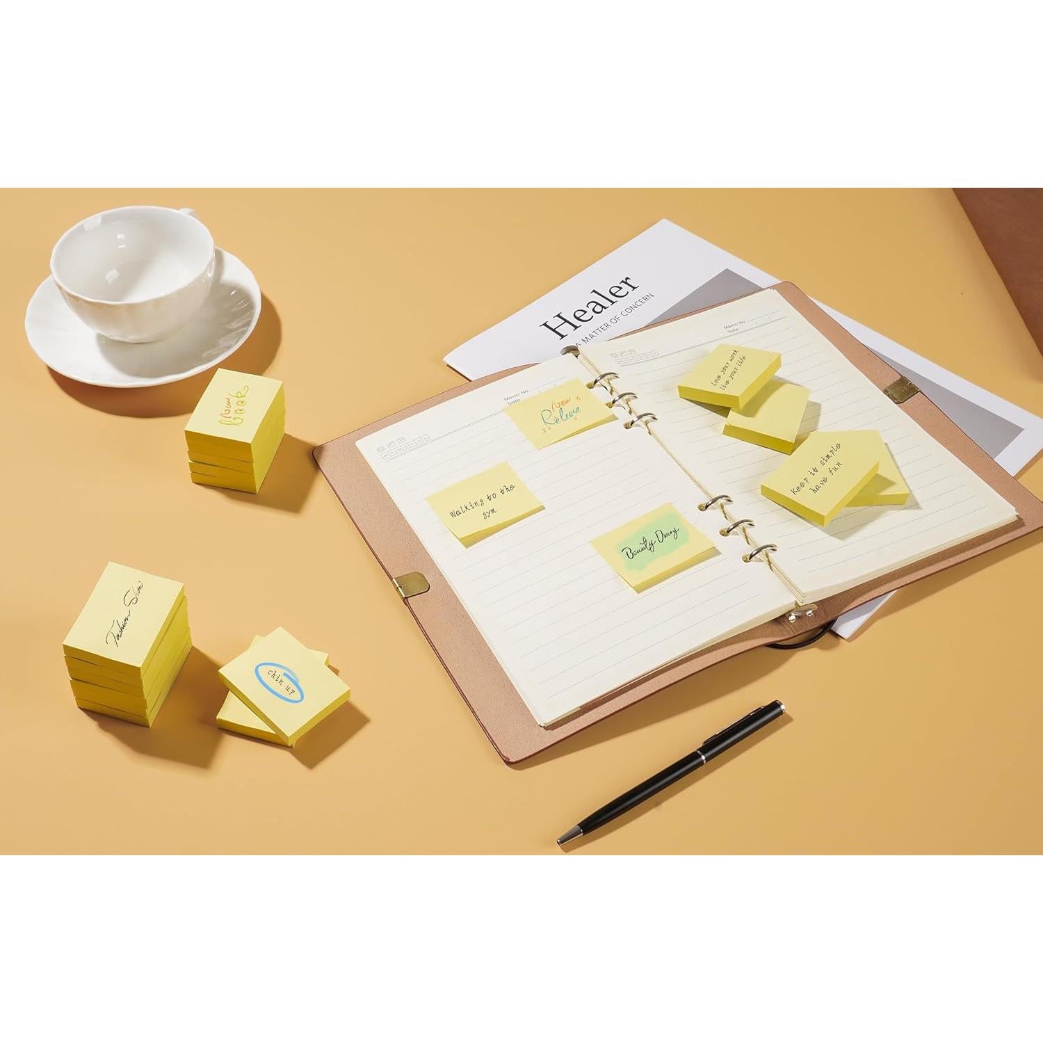 Notas Adhesivas Mini TKTB Amarillo 3.81x5.08 cm 36 Hojas