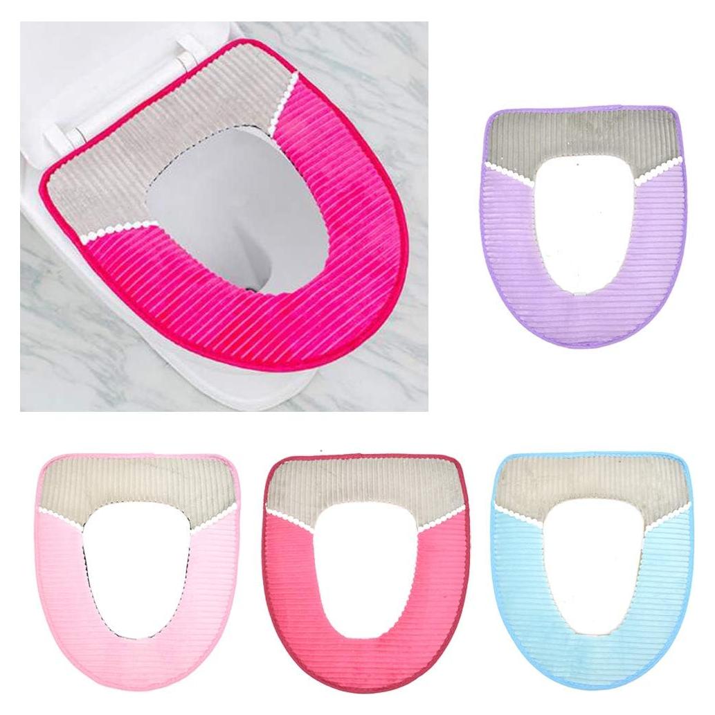 4 Piezas Almohadillas de Asiento de Inodoro Renashed Lavables