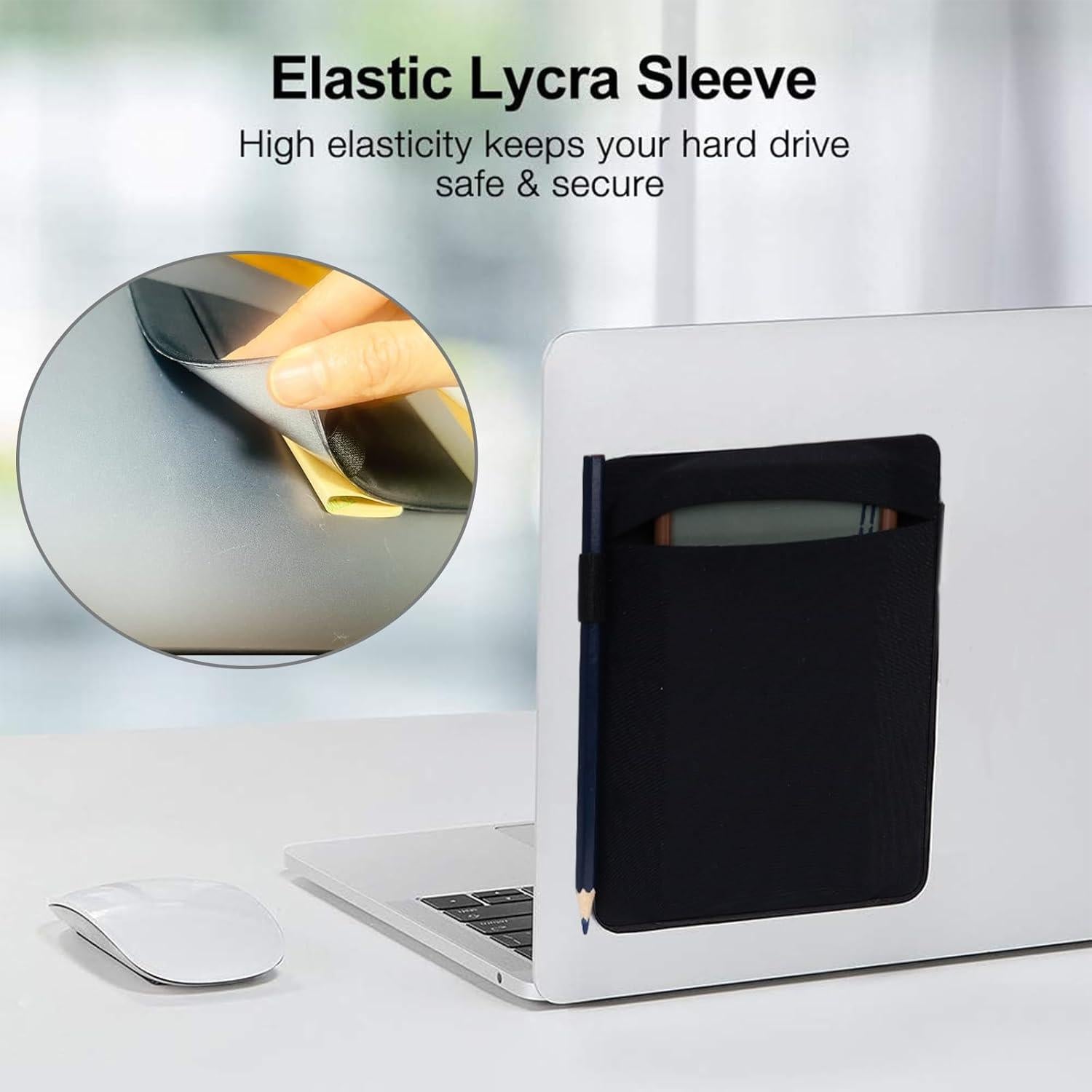 Funda Organizador para Disco Duro RIVEENY Negra 14.5x11.9cm