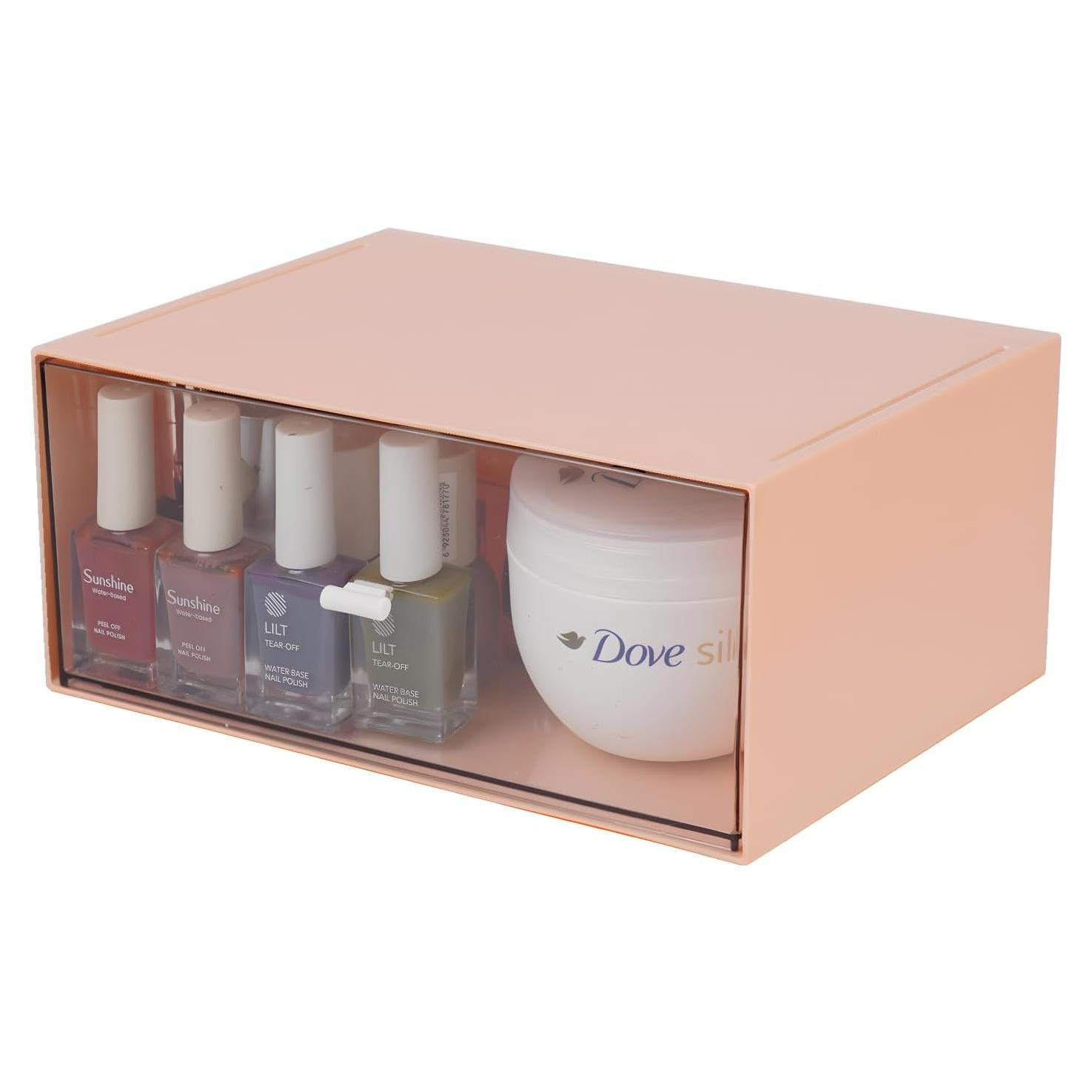 Organizador de Escritorio Apilable OSsteed con 1 Cajón Rosa