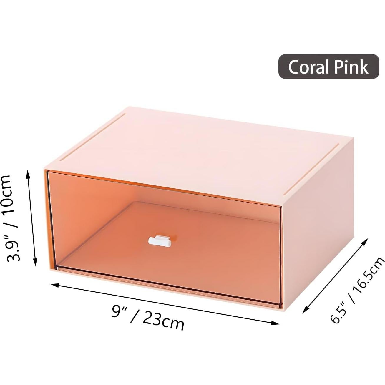 Organizador de Escritorio Apilable OSsteed con 1 Cajón Rosa