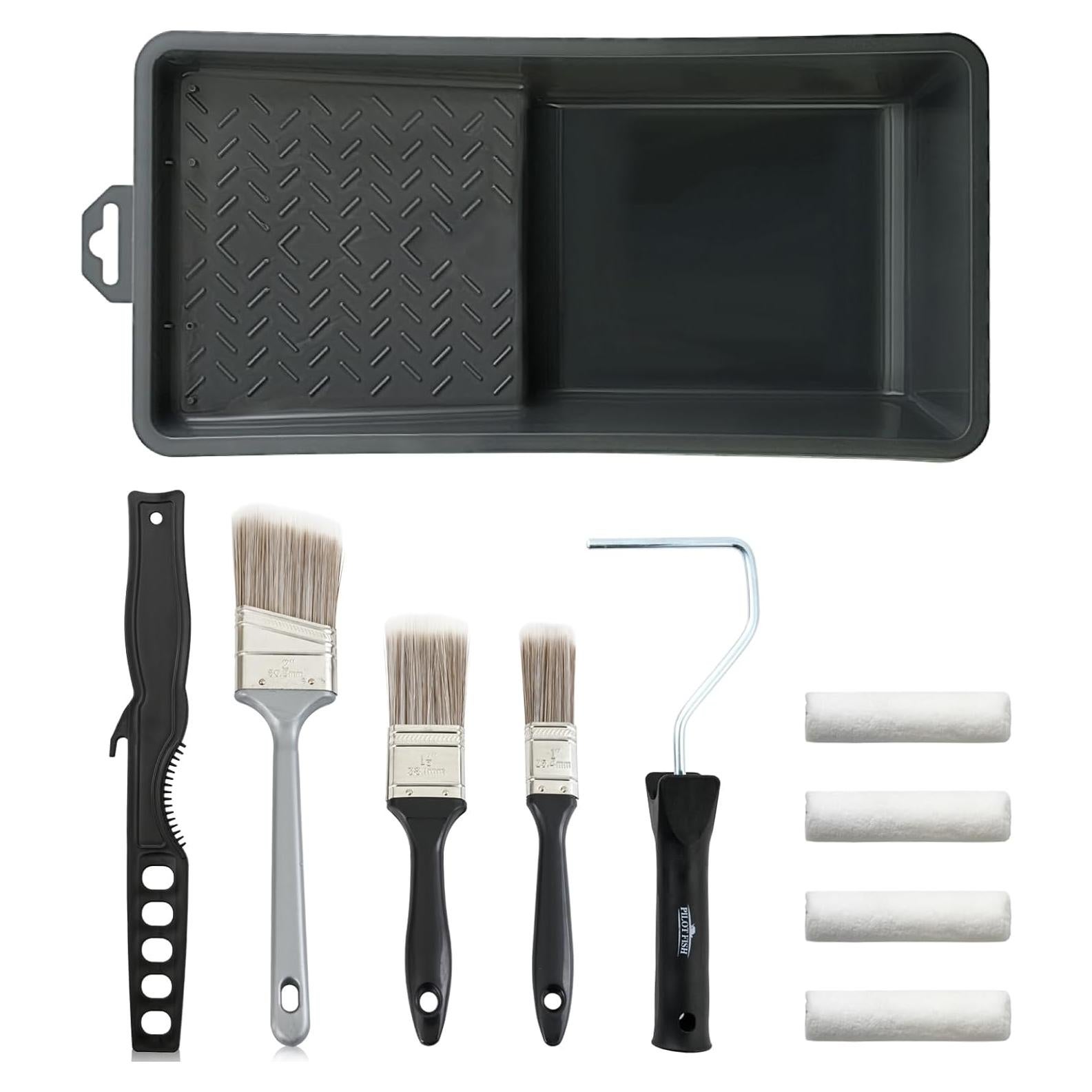 Kit de Pintura 11 Piezas PILOT FISH - Rodillos y Brochas 4"