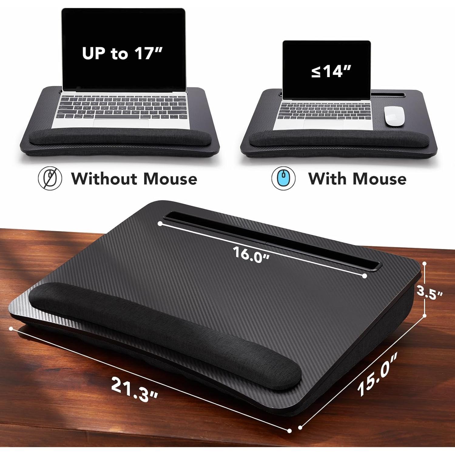 Escritorio Portátil para Laptop HUANUO HNLD28B - 54x38cm, Negro