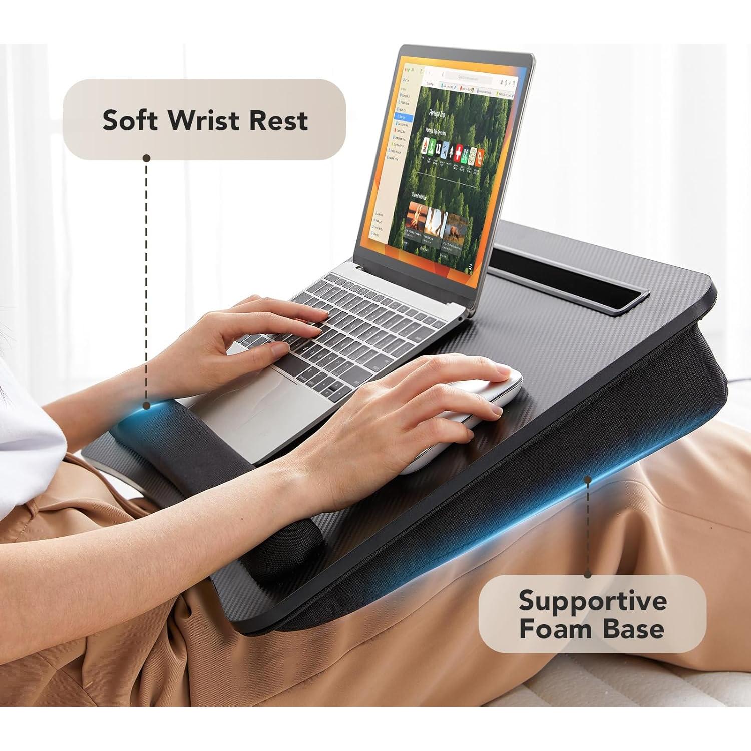 Escritorio Portátil para Laptop HUANUO HNLD28B - 54x38cm, Negro