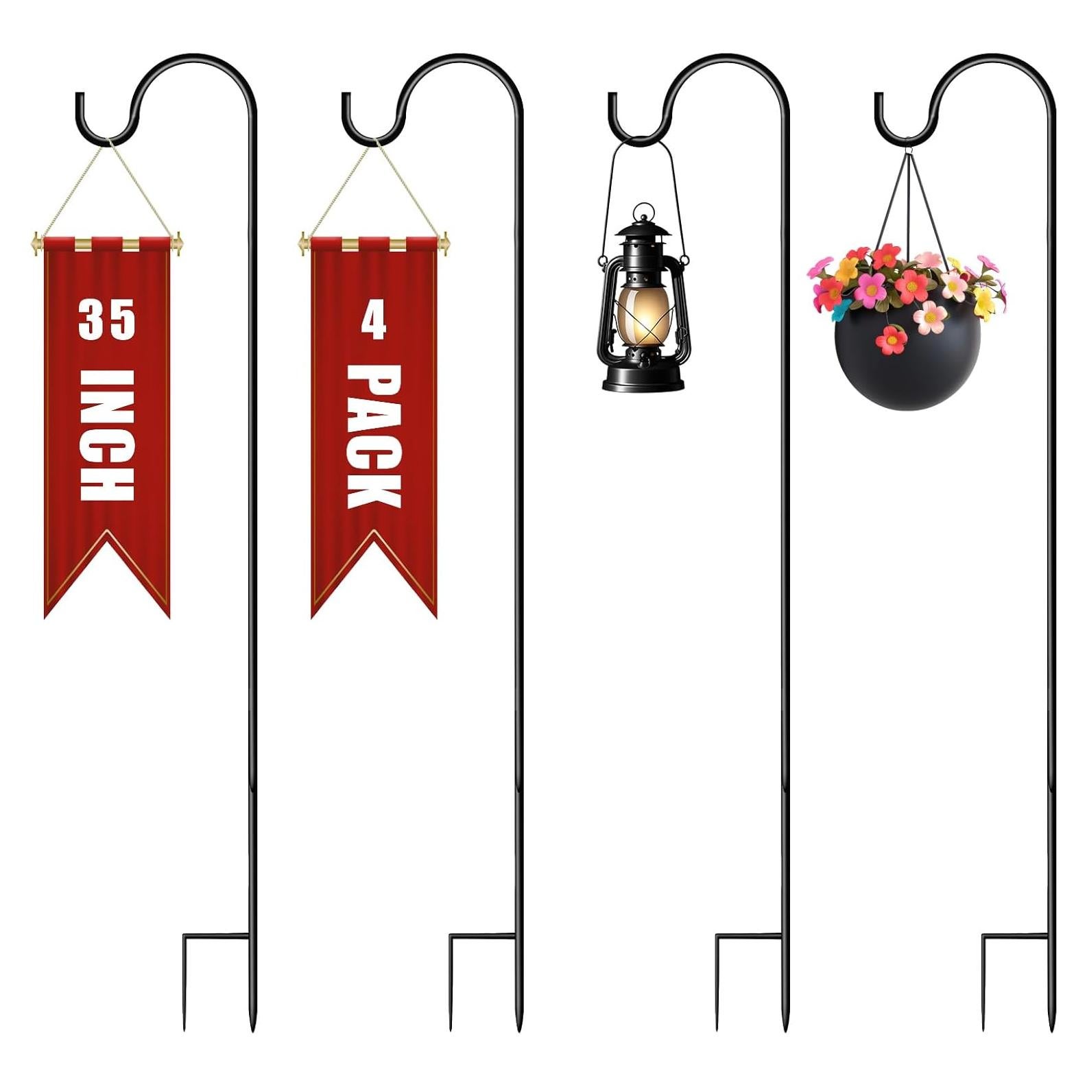 Ganchos de Pastor GATSUNS 89 cm para Jardín - Paquete de 4