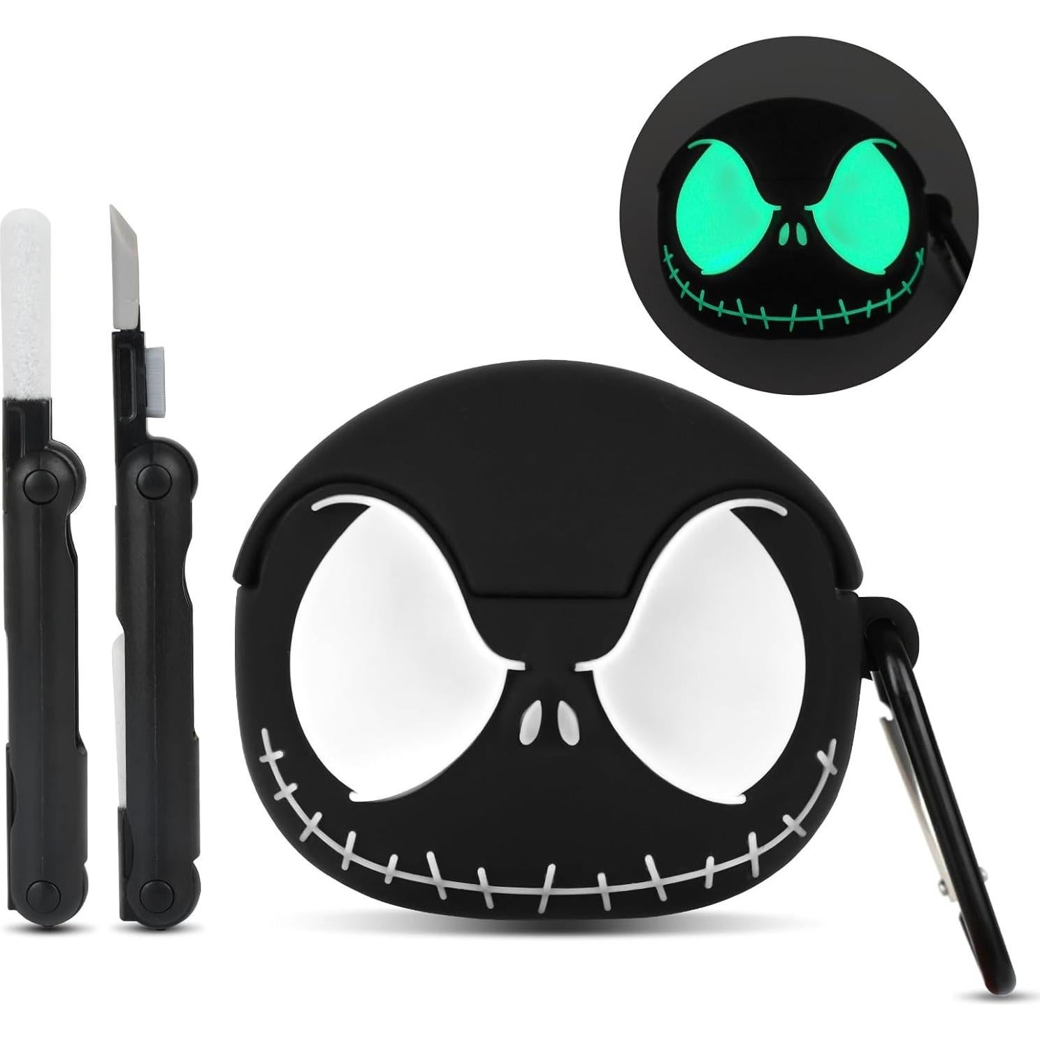 Funda Luminosa para AirPods Pro 1/2 - Silicona Suave 3D Calavera