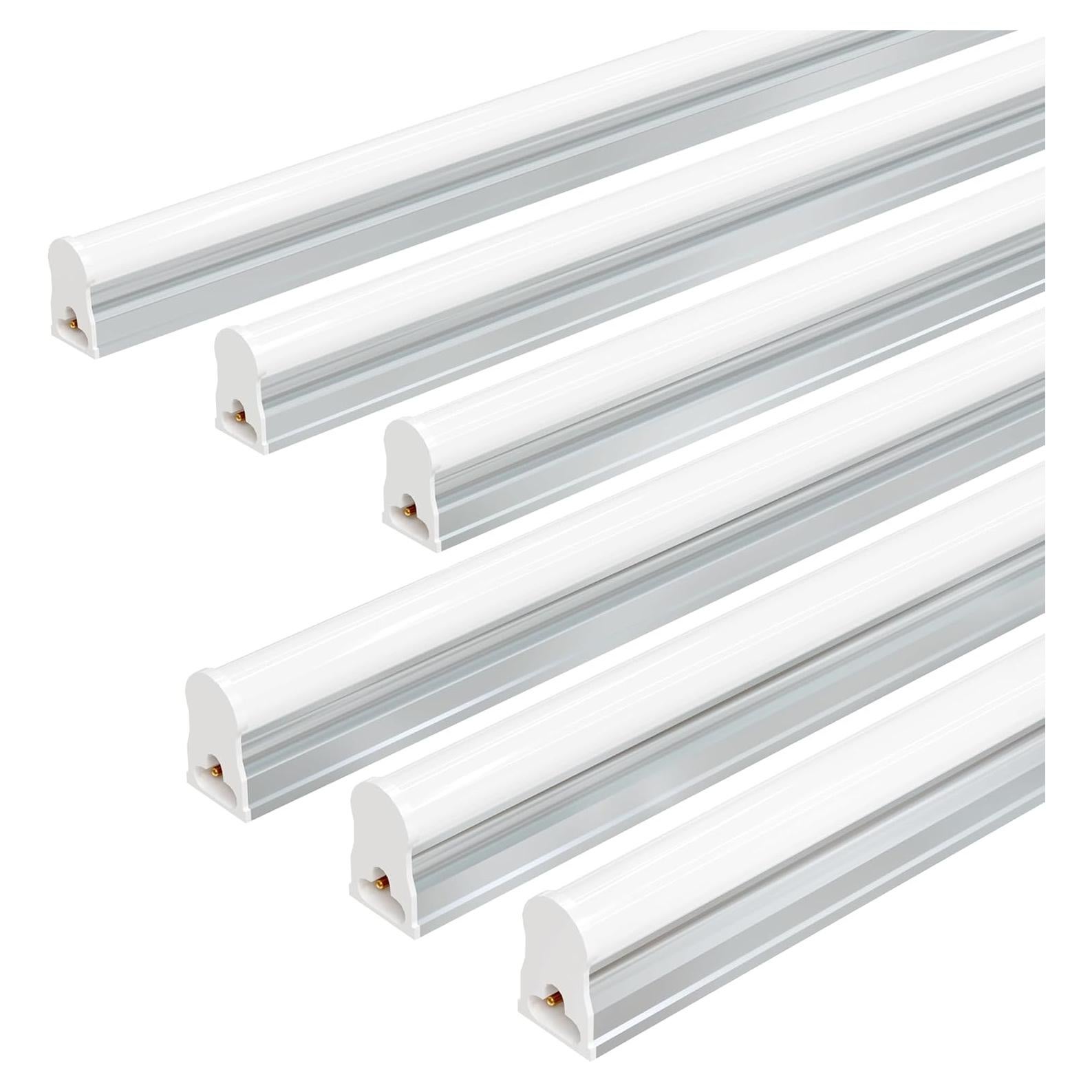 Luces LED T5 Ensenior 2FT 1000LM 6500K Paquete de 6