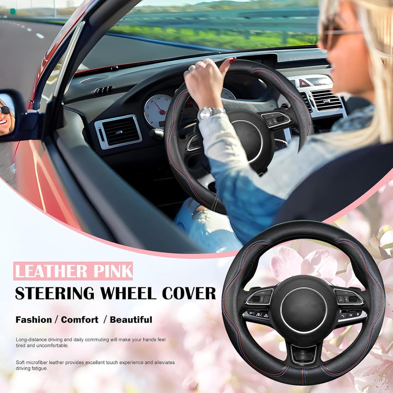 Cubierta de Volante SuperKaKa Universal 38cm Antideslizante Negro