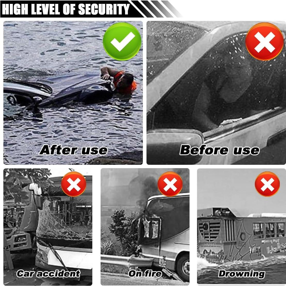 Martillo de Seguridad para Coche SMILFUY Azul 3 en 1