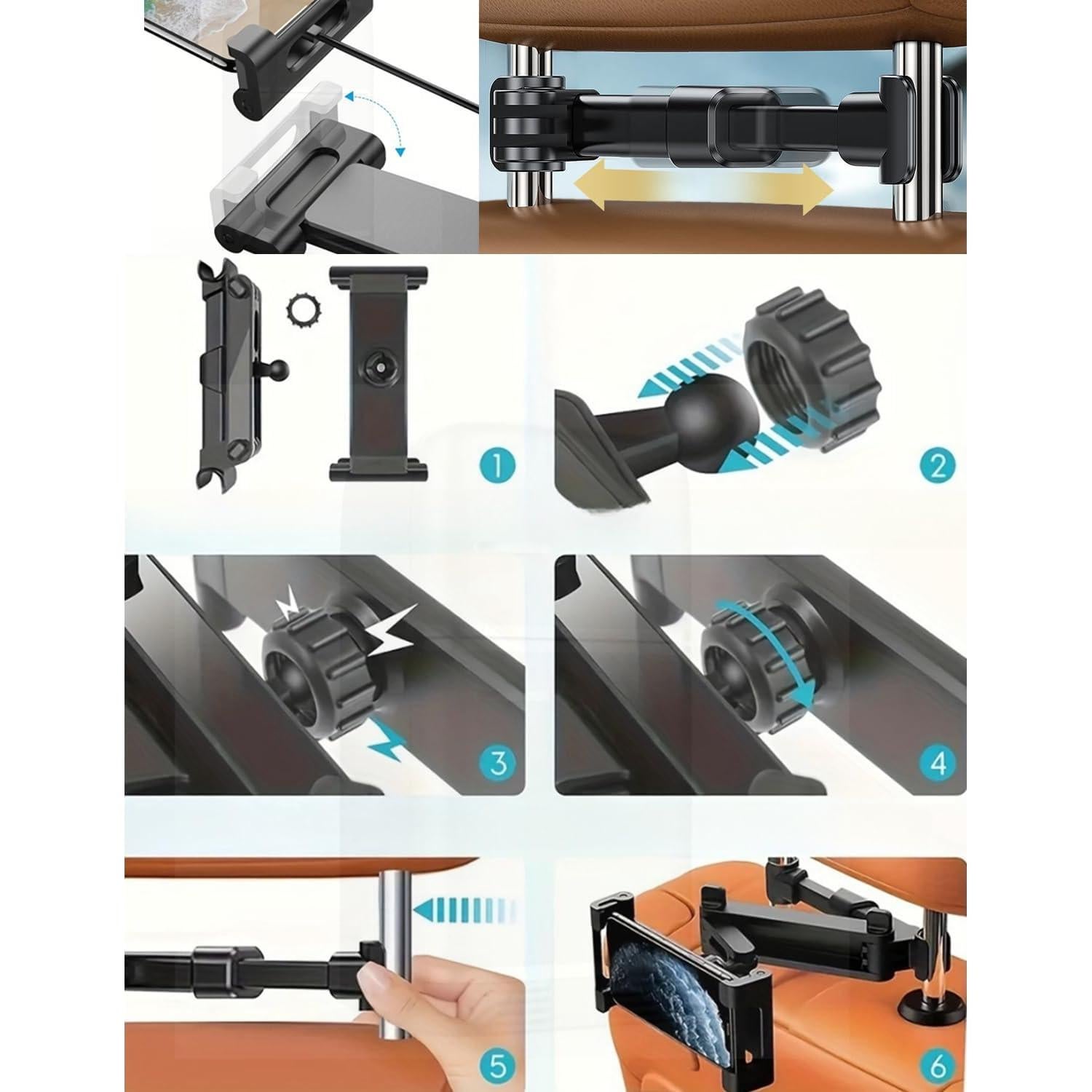 Soporte de Tableta para Reposacabezas de Coche Beefeng 4.7-11"