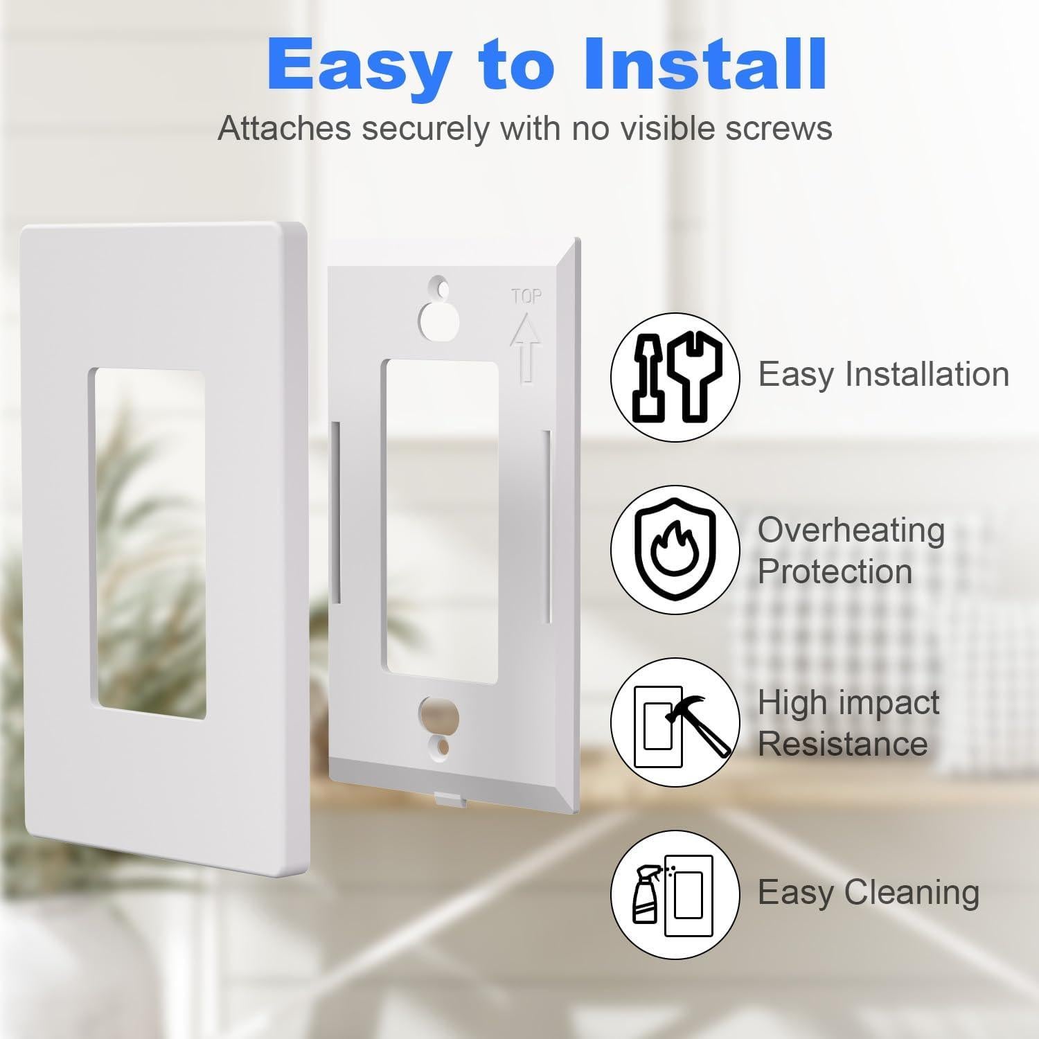 Cubierta de enchufe Amerisense 1-gang 5 unidades blanco mate