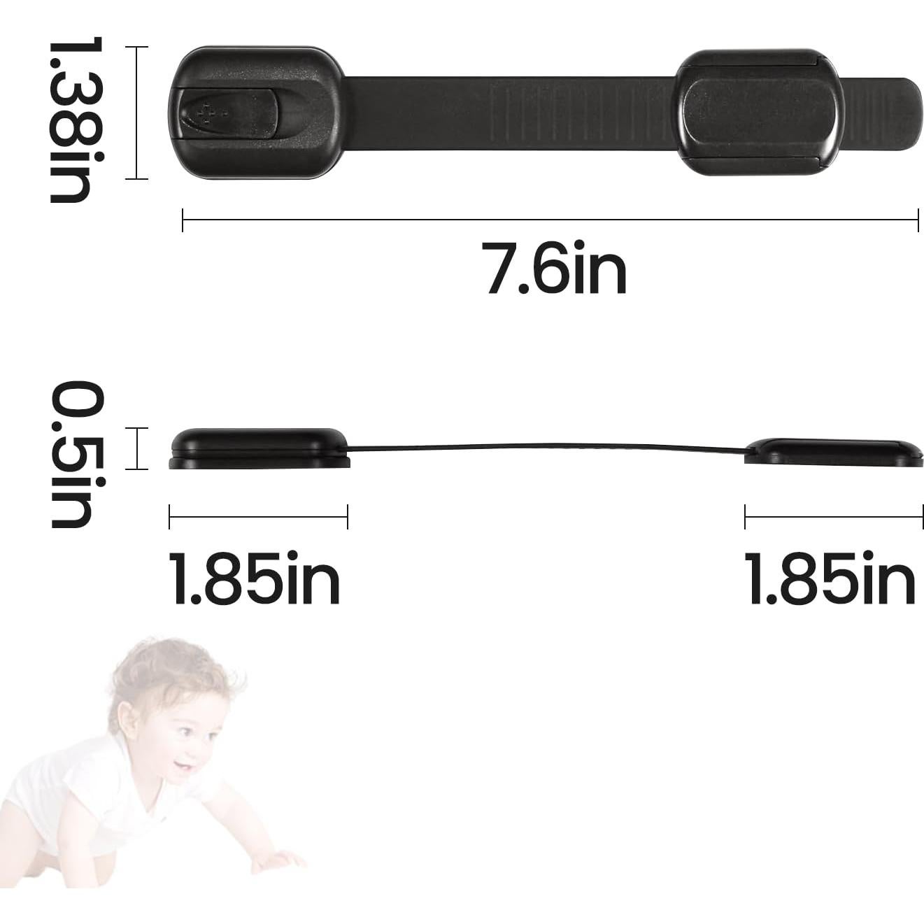 Bloqueos de Seguridad para Niños 6 Piezas 3M Negro