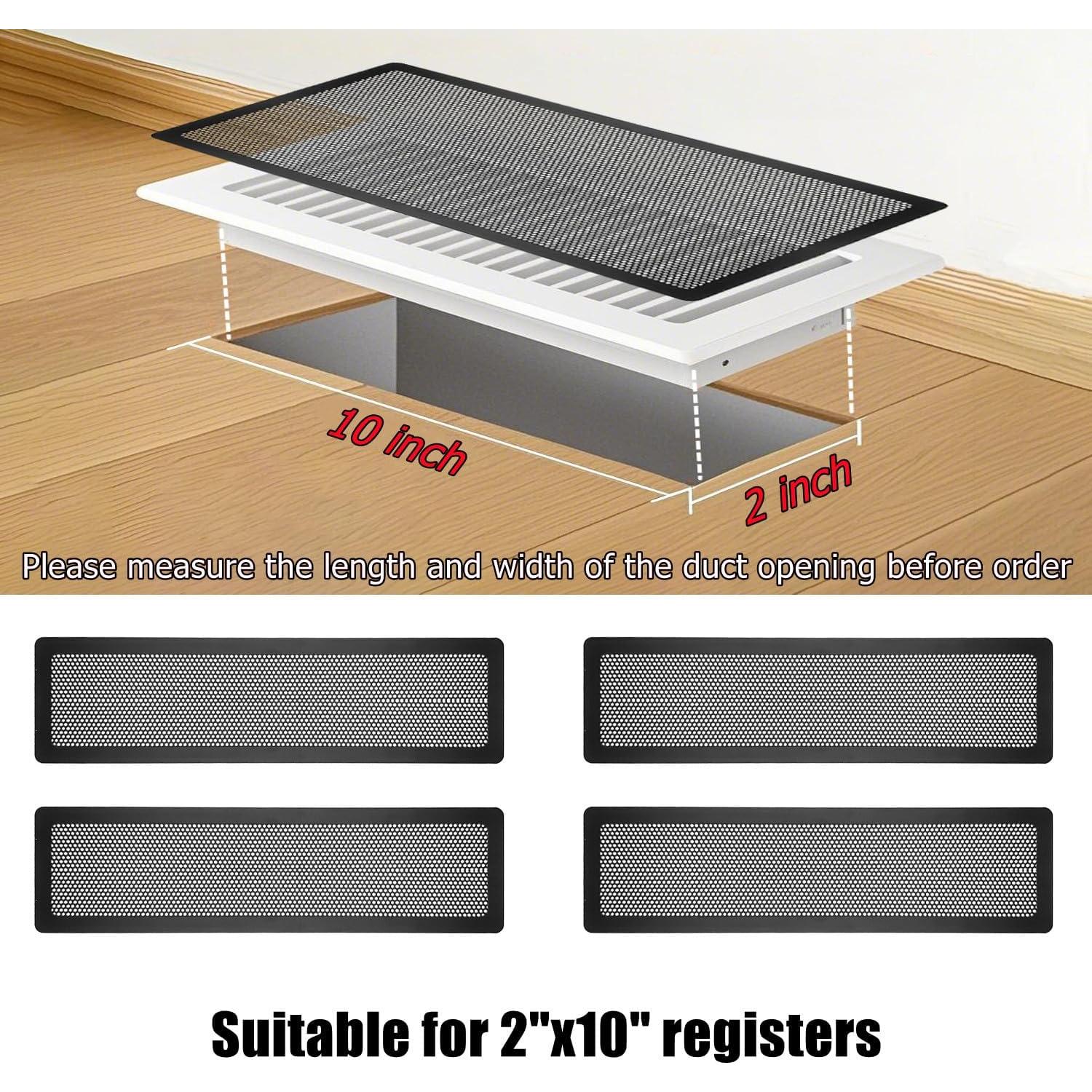 Cubierta de Registro de Piso MODOSON 5.08x25.4cm Negra - 4 Paquetes