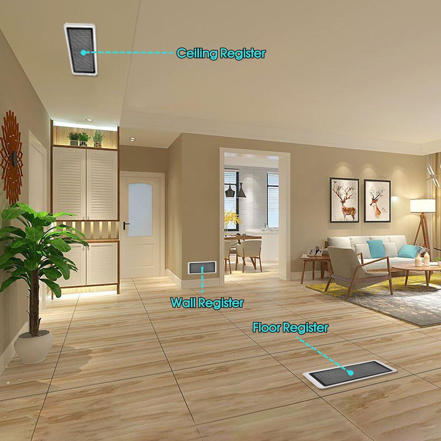 Cubierta de Registro de Piso MODOSON 5.08x25.4cm Negra - 4 Paquetes