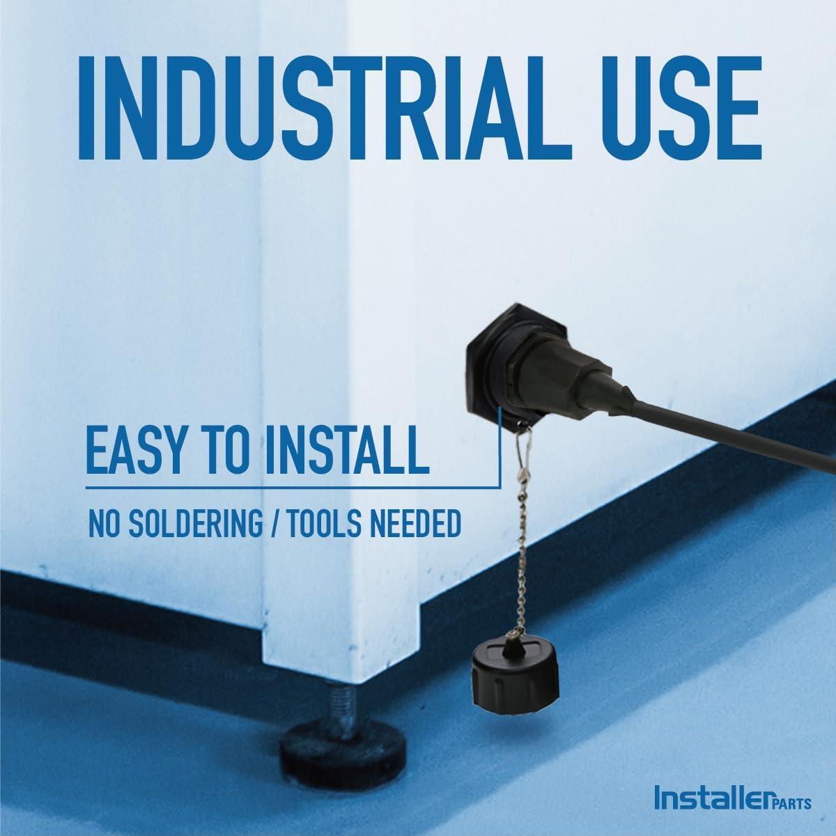 Conector Hembra Hembra RJ45 Cat6 Blindado InstallerParts IP67 - Paquete de 5