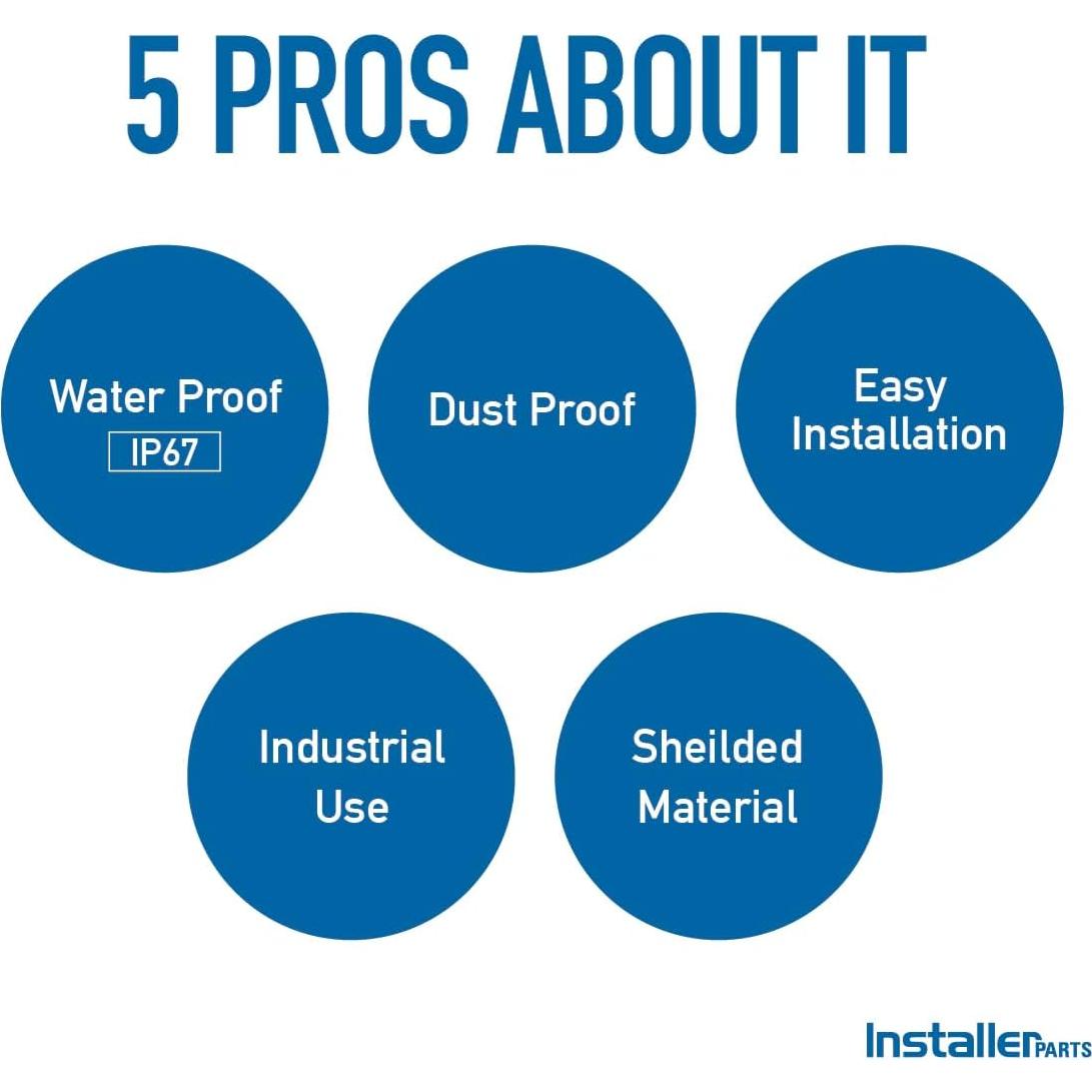 Conector Hembra Hembra RJ45 Cat6 Blindado InstallerParts IP67 - Paquete de 5