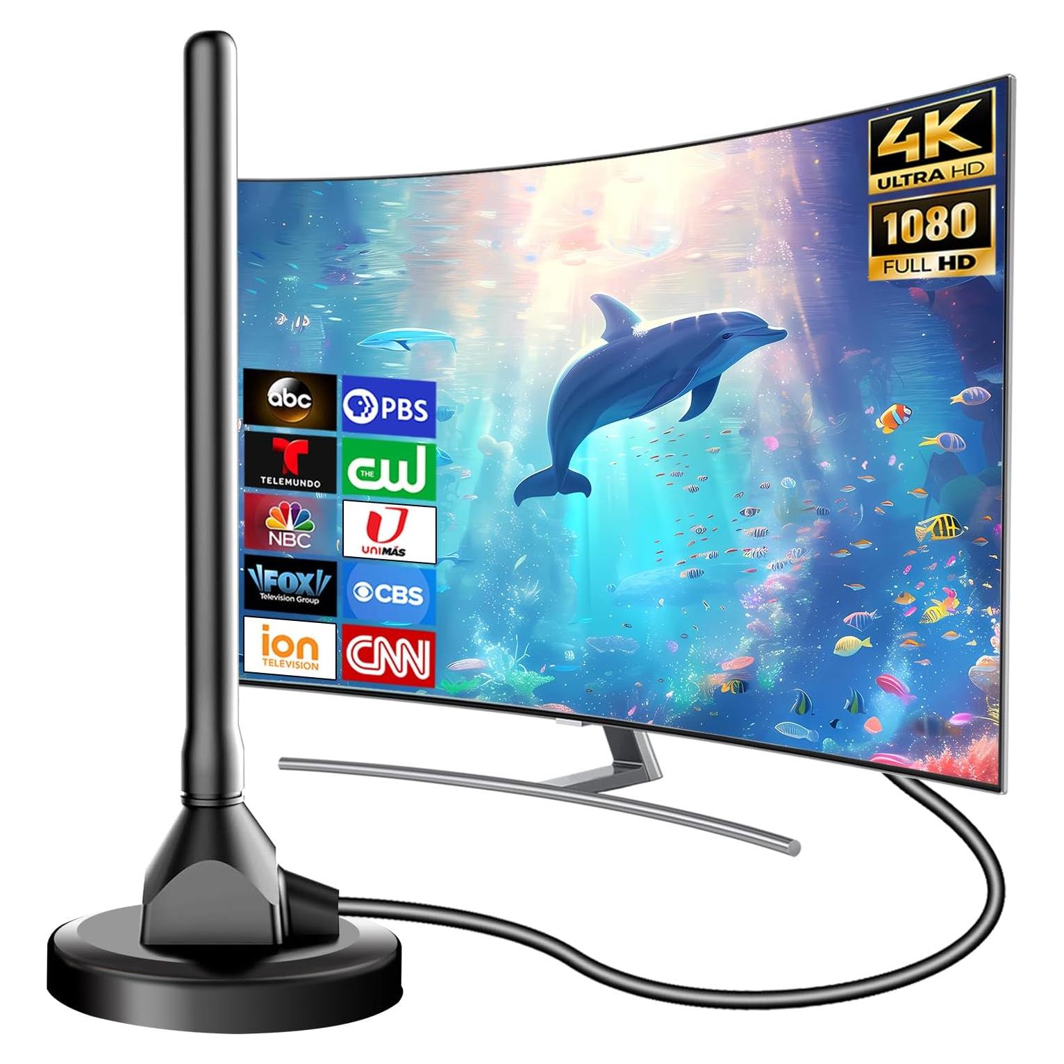 Antena Interior HDTV DTVSMARTSHOW DT012-2 4K 1080p Digital