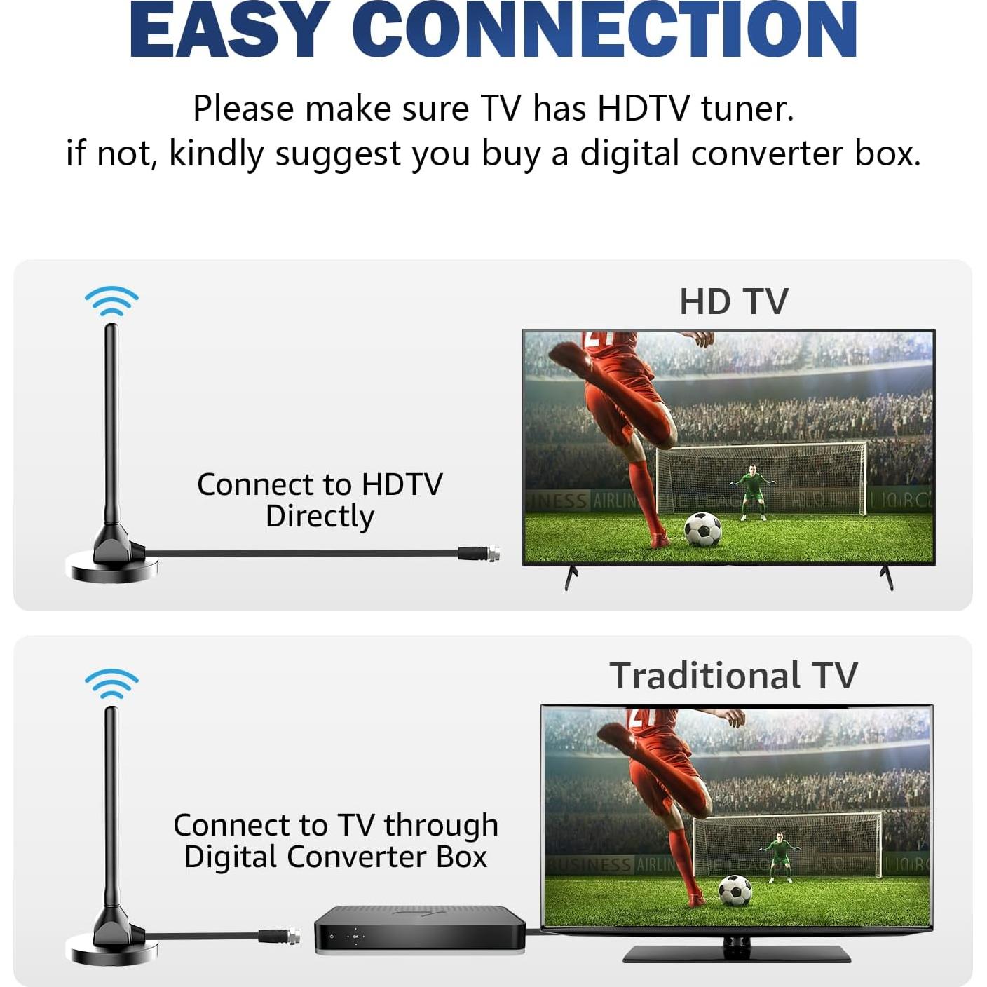 Antena Interior HDTV DTVSMARTSHOW DT012-2 4K 1080p Digital