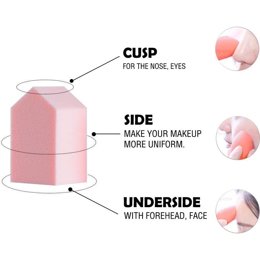 25 Esponjas de Maquillaje Aturmon, Uso Húmedo y Seco, Sin Látex