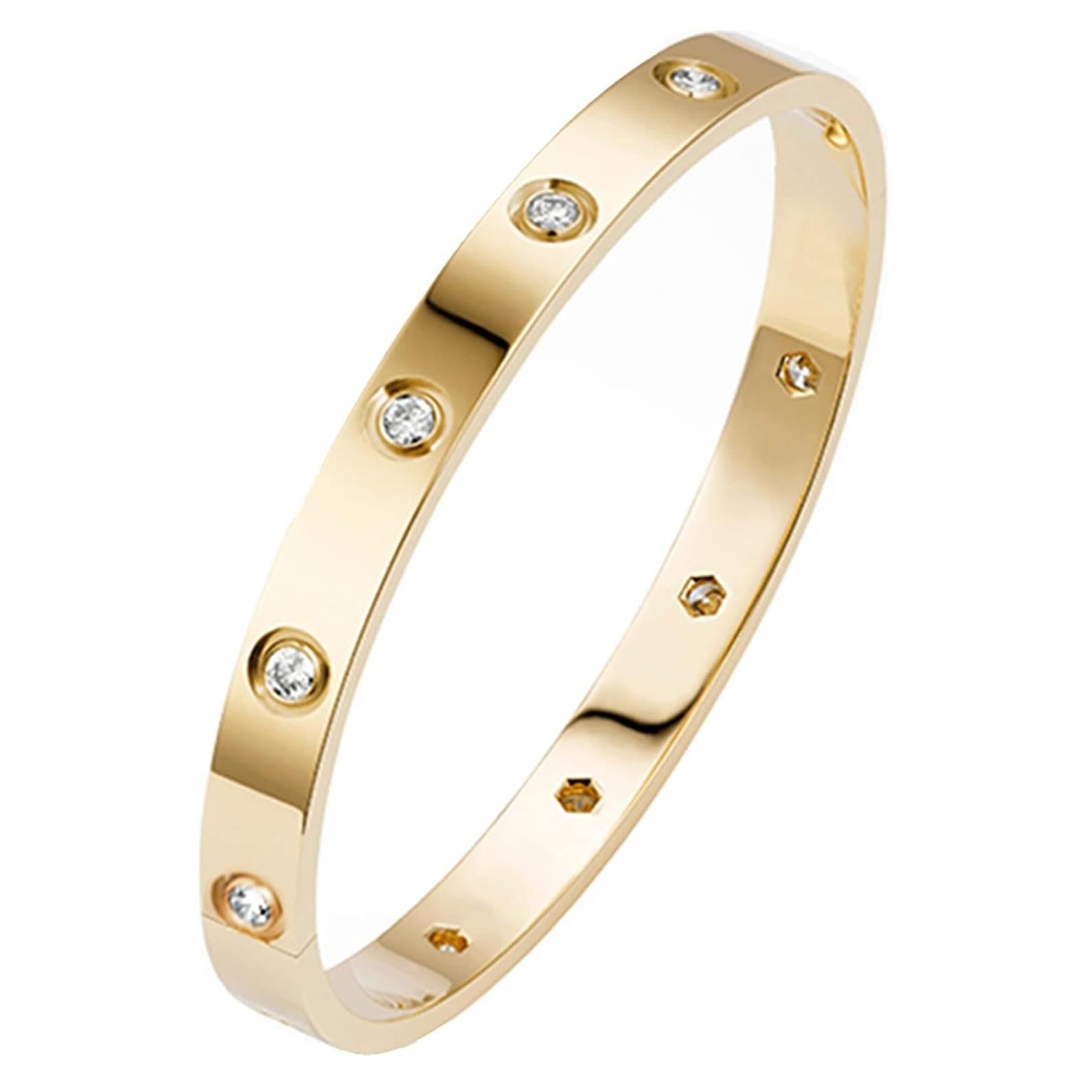 Pulsera de Amor y Amistad Oro 18K con Piedras CZ