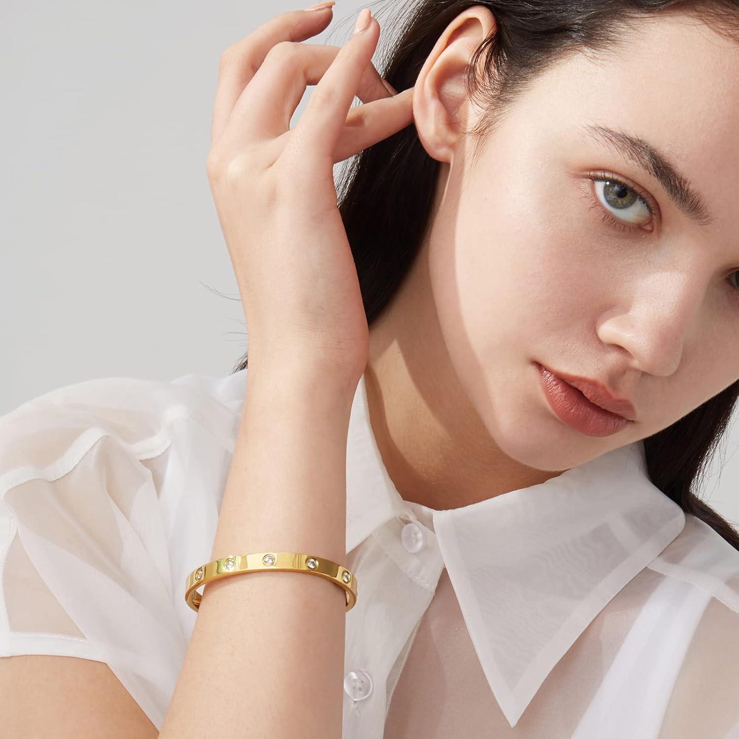 Pulsera de Amor y Amistad Oro 18K con Piedras CZ