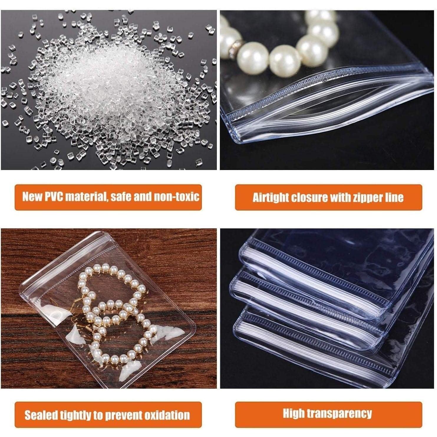 Bolsas de Joyería Transparentes GSXRB 100 Piezas 4x6 cm