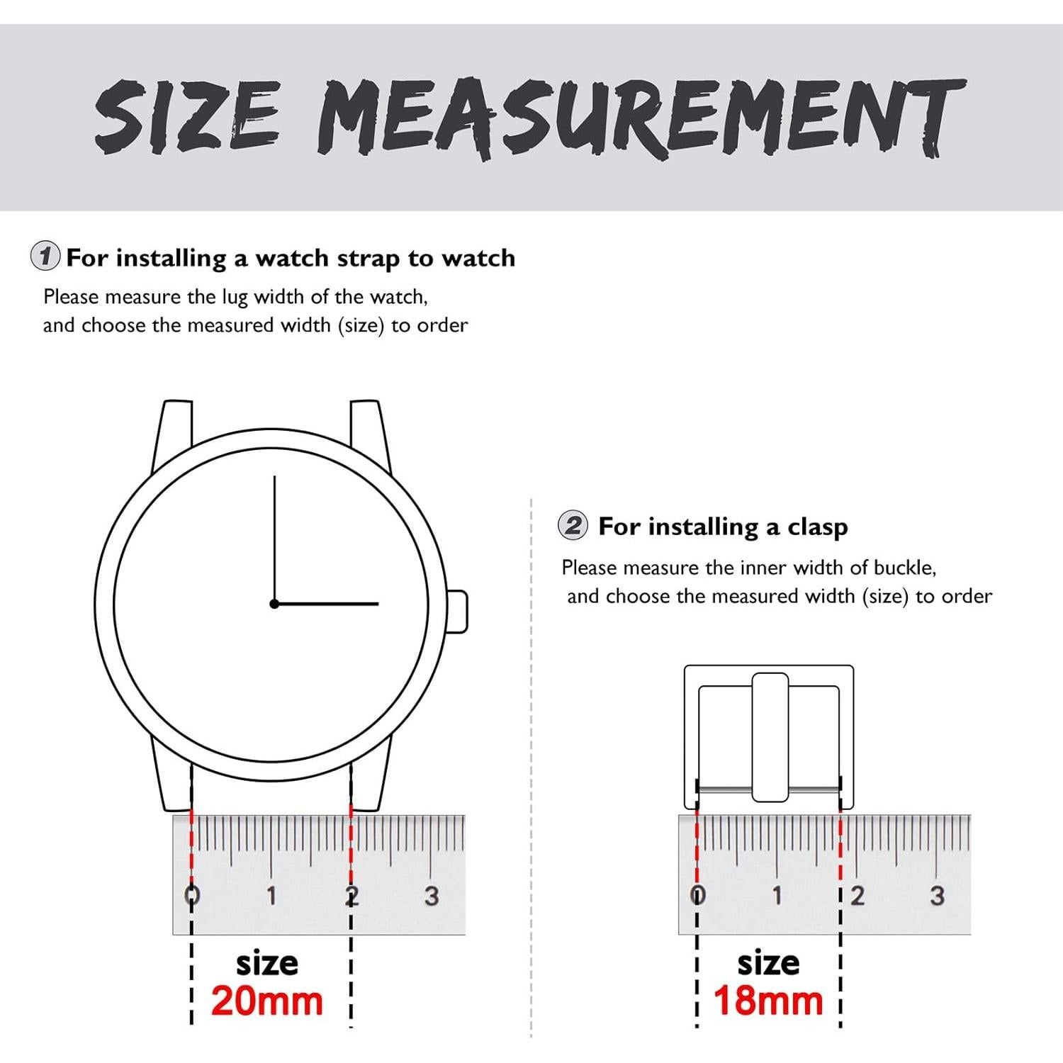 Banda de Reloj BISONSTRAP 8mm con 4 Barras de Resorte