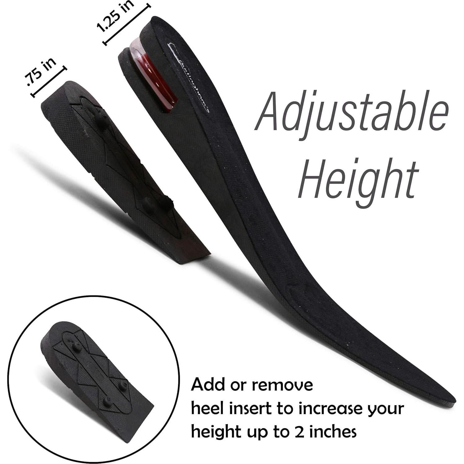 Plantillas Elevadoras de Altura Burlingham 5.08 cm Acolchadas