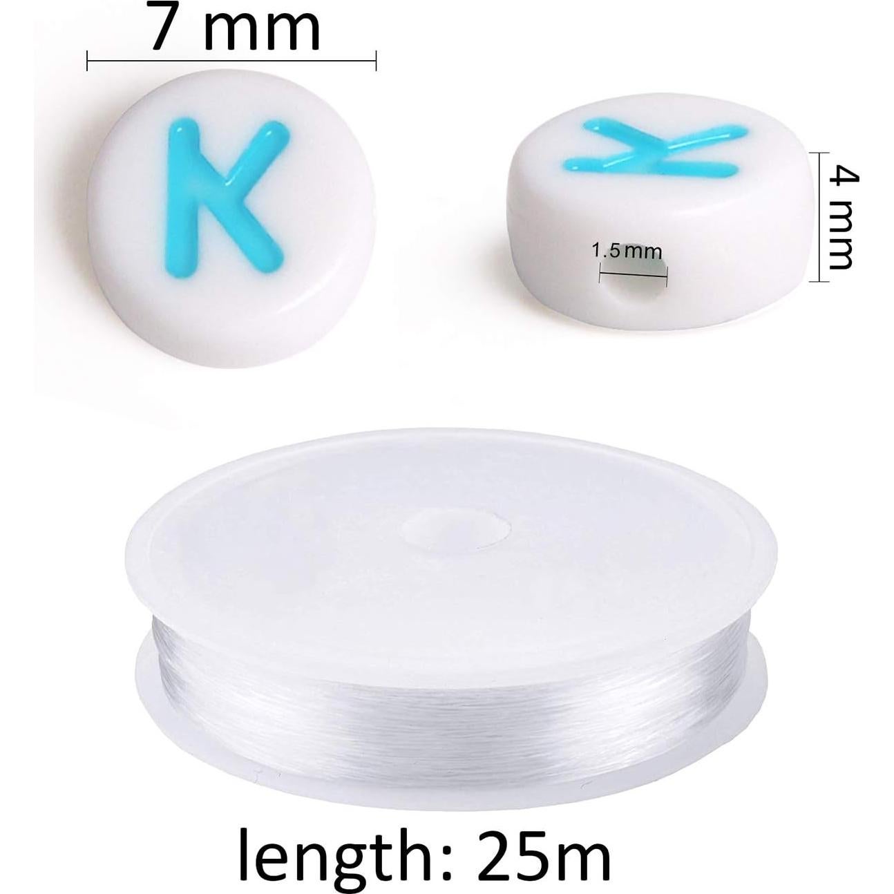 1900 Perlas Acrílicas Letras y Números DECYOOL para DIY