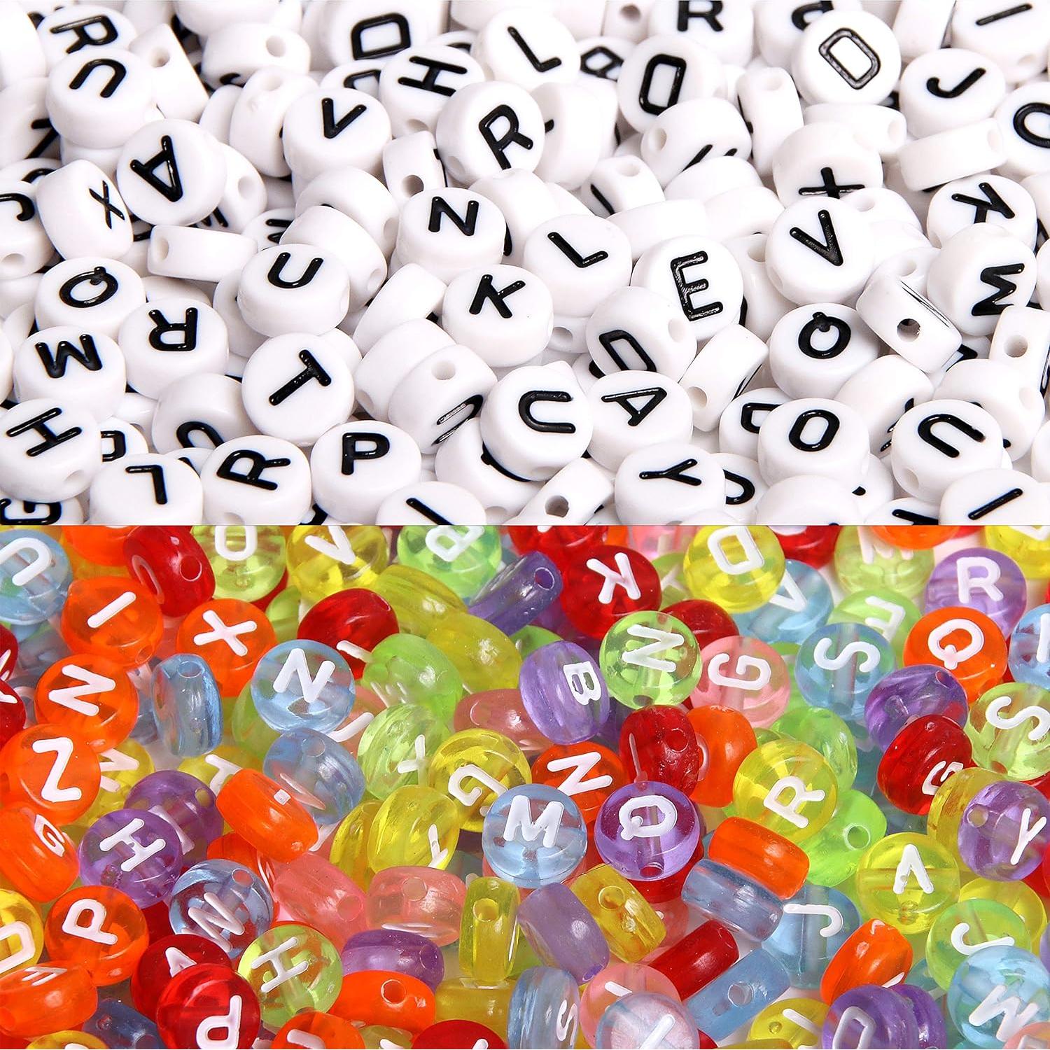 1900 Perlas Acrílicas Letras y Números DECYOOL para DIY